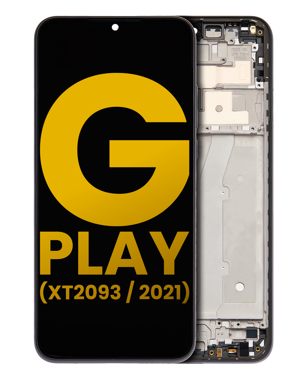 Full LCD display with frame for Motorola Moto G Play (XT2093 / 2021) (Refurbished) (Flash Gray)