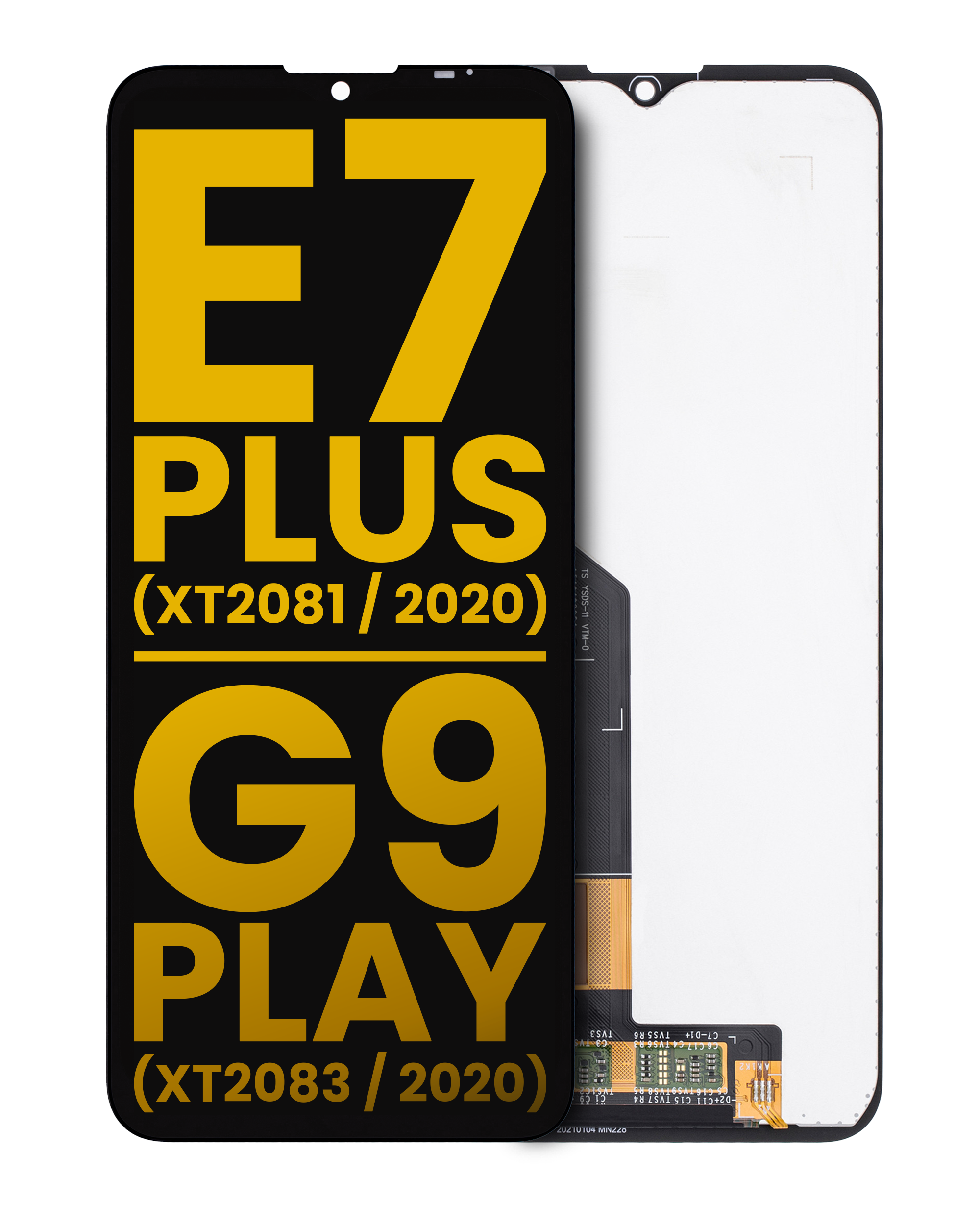 LCD-Display ohne Rahmen für Moto E7 Plus/G9 Play, generalüberholt, alle Farben