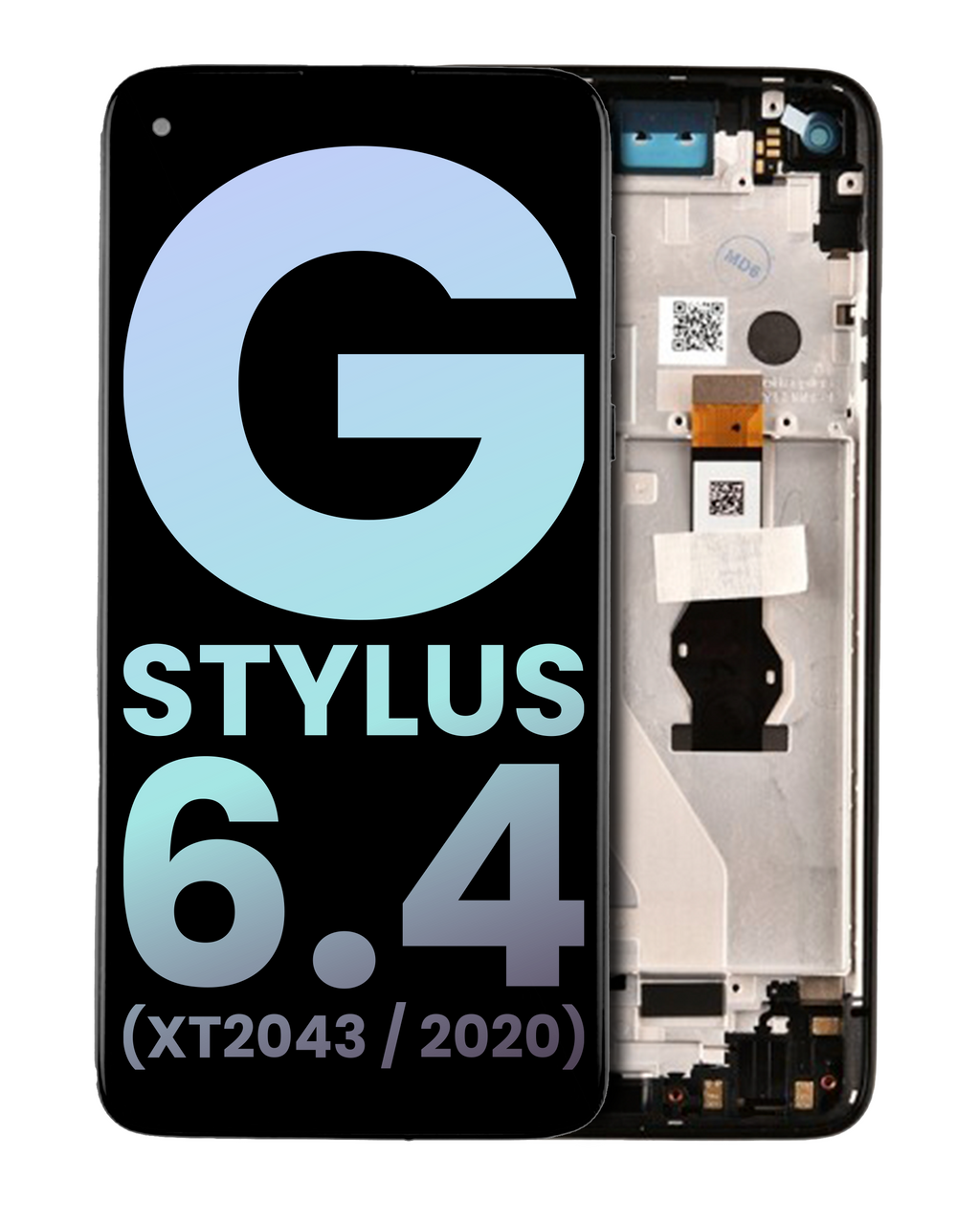 LCD Display with Frame for Motorola Moto G Stylus 6.4" (XT2043 / 2020) (Original OEM) (Mystic Indigo)