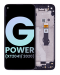 LCD-Display mit Rahmen für Motorola Moto G Power OEM Smoke Black