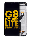 LCD-Display mit Rahmen für Moto G8 Power Lite (Refurbished) Schwarz