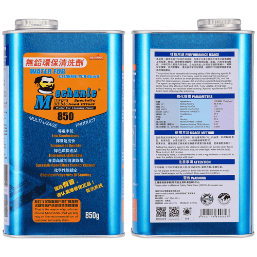 850 Lead-Free PCB Cleaner Liquid (Mechanic)