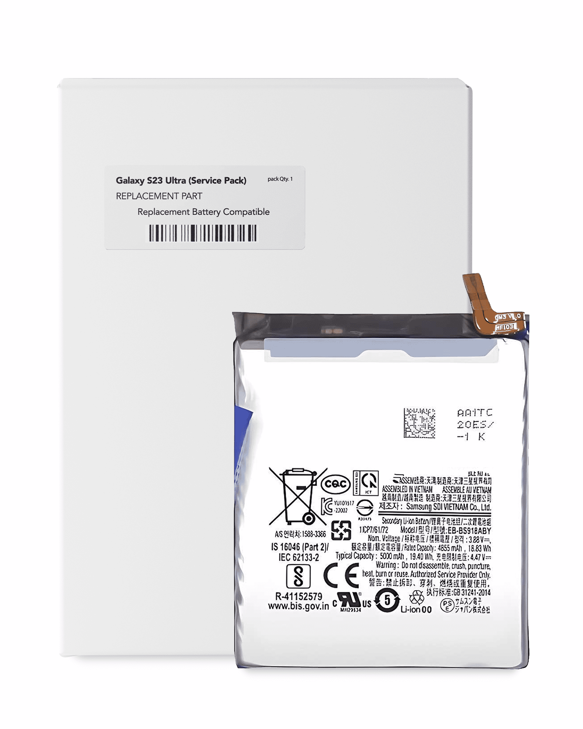 Replacement Battery for Samsung Galaxy S23 Ultra (Service Pack)