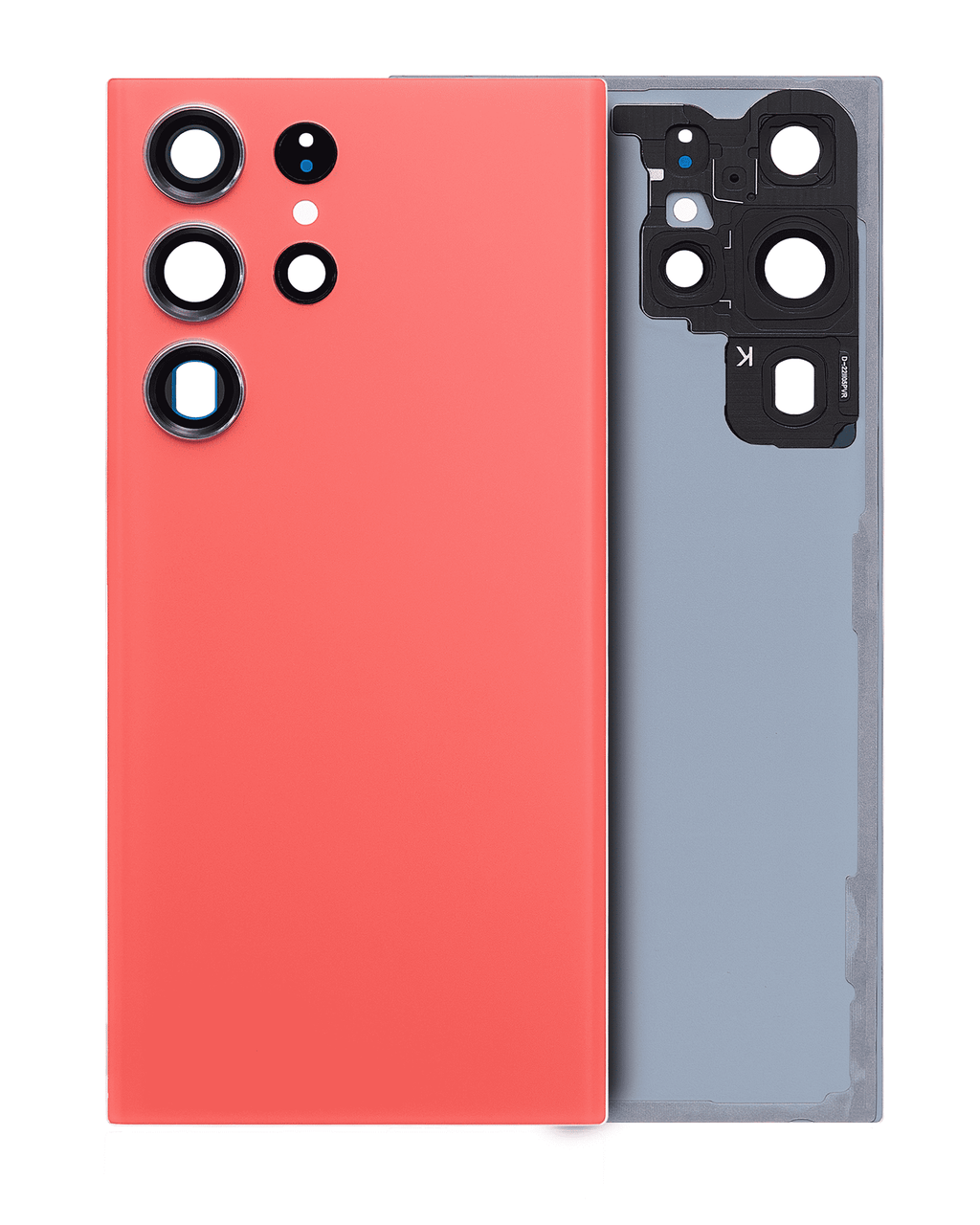 Backcover mit Kameraobjektiv für Samsung Galaxy S23 Ultra 5G (No Logo) (Aftermarket Plus) (Rot)