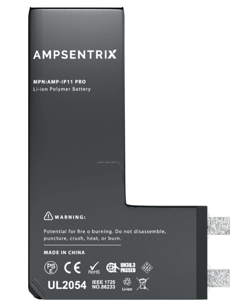 Replacement Battery Cell with Universal Tag-On Flex for iPhone 11 Pro (Spot Welding Required) - AmpSentrix Core
