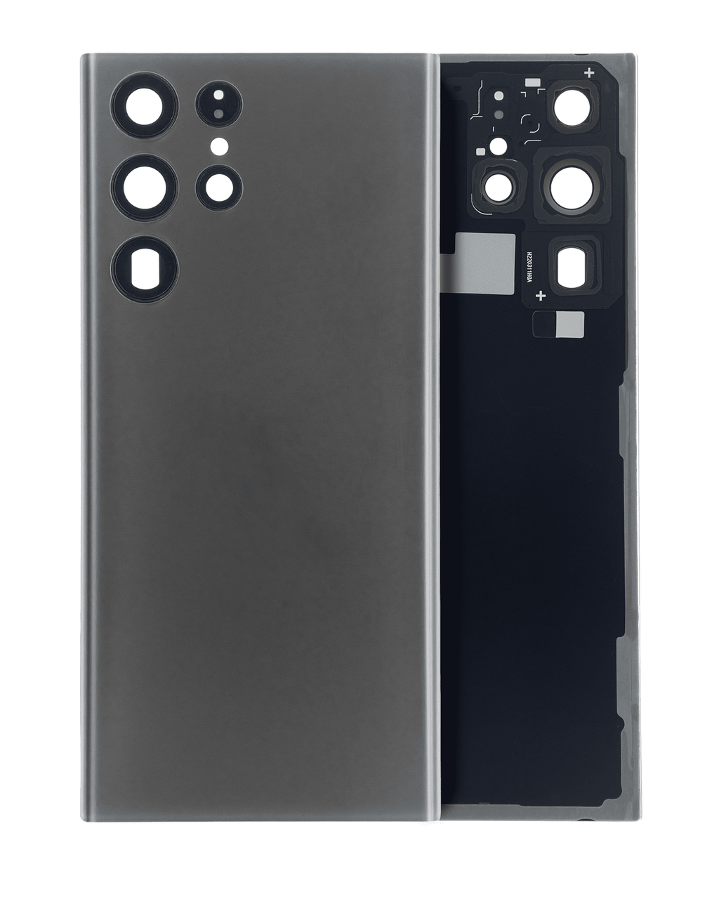 Backcover Kameralinse Samsung S22 Ultra Graphite ohne Logo Aftermarket Plus