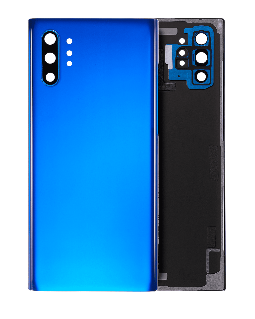 Backcover mit Kameralinse für Samsung Galaxy Note 10 Plus / 5G (Ohne Logo) (Aftermarket Plus) (Aura Blue)