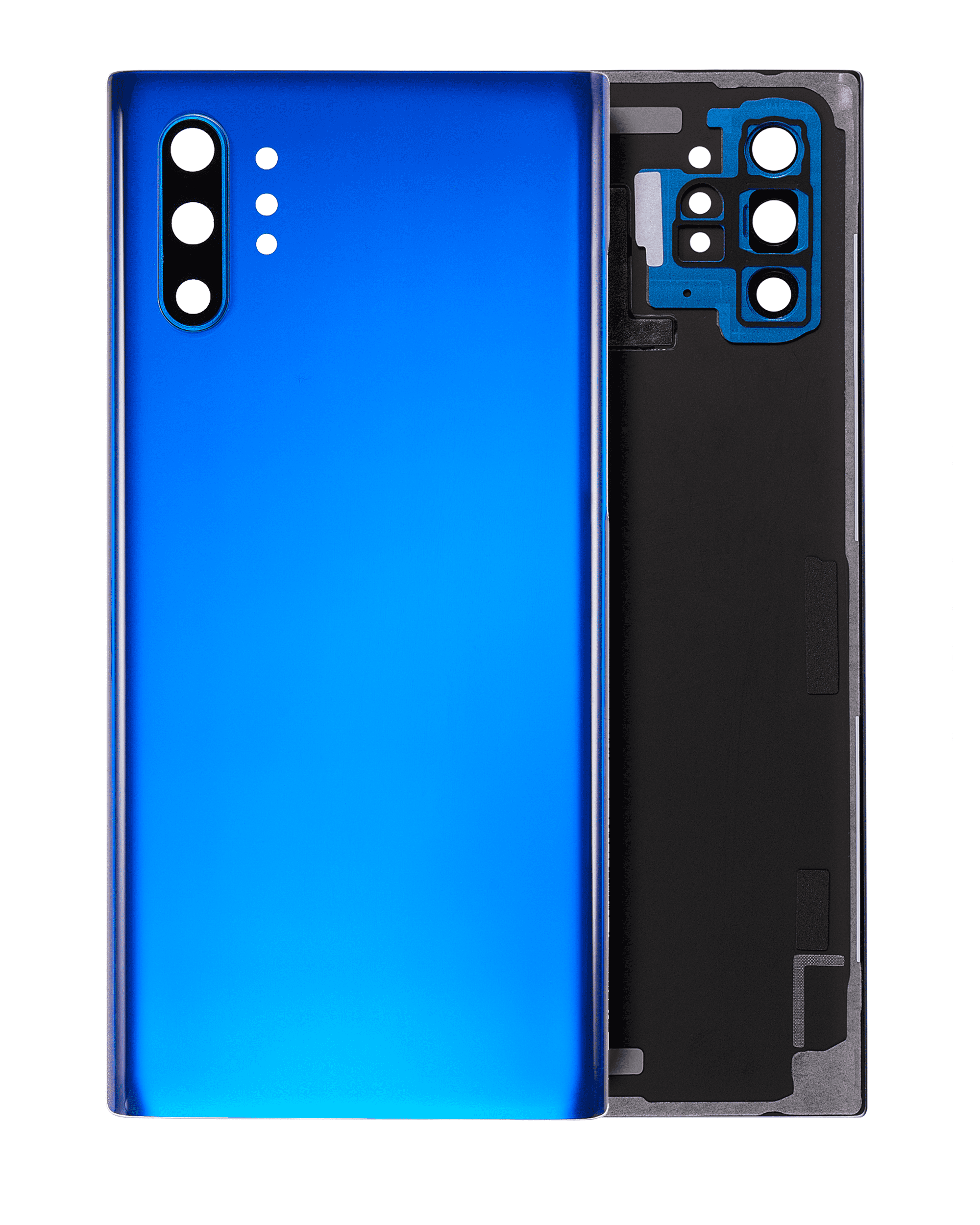 Backcover mit Kamera für Samsung Note 10 Plus/5G, Aura Blue, Premium, ohne Logo