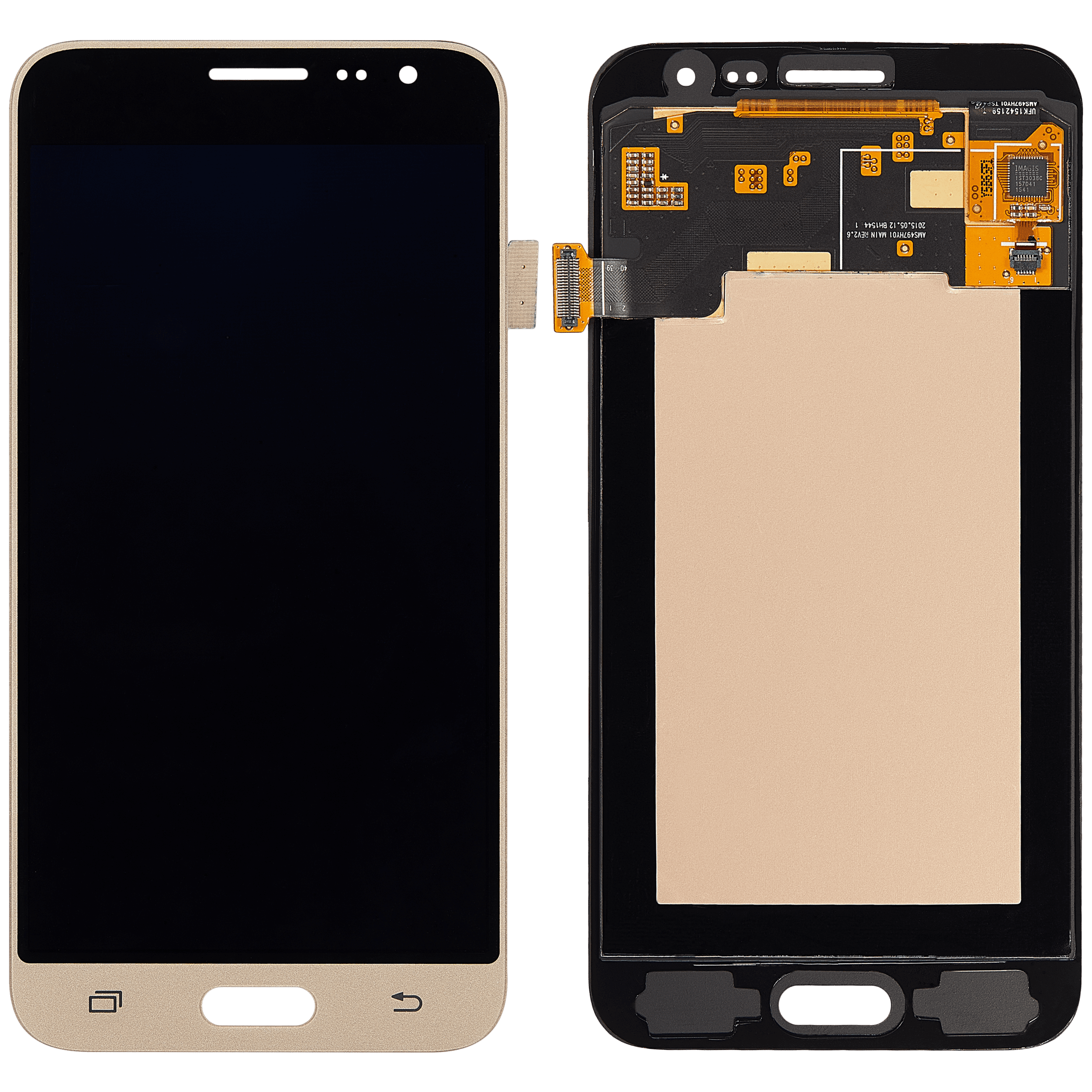 Frameless OLED Display for Samsung Galaxy J3 / Sol 4G / Express Prime / Amp Prime (J320 / 2016) (Refurbished) (Gold)