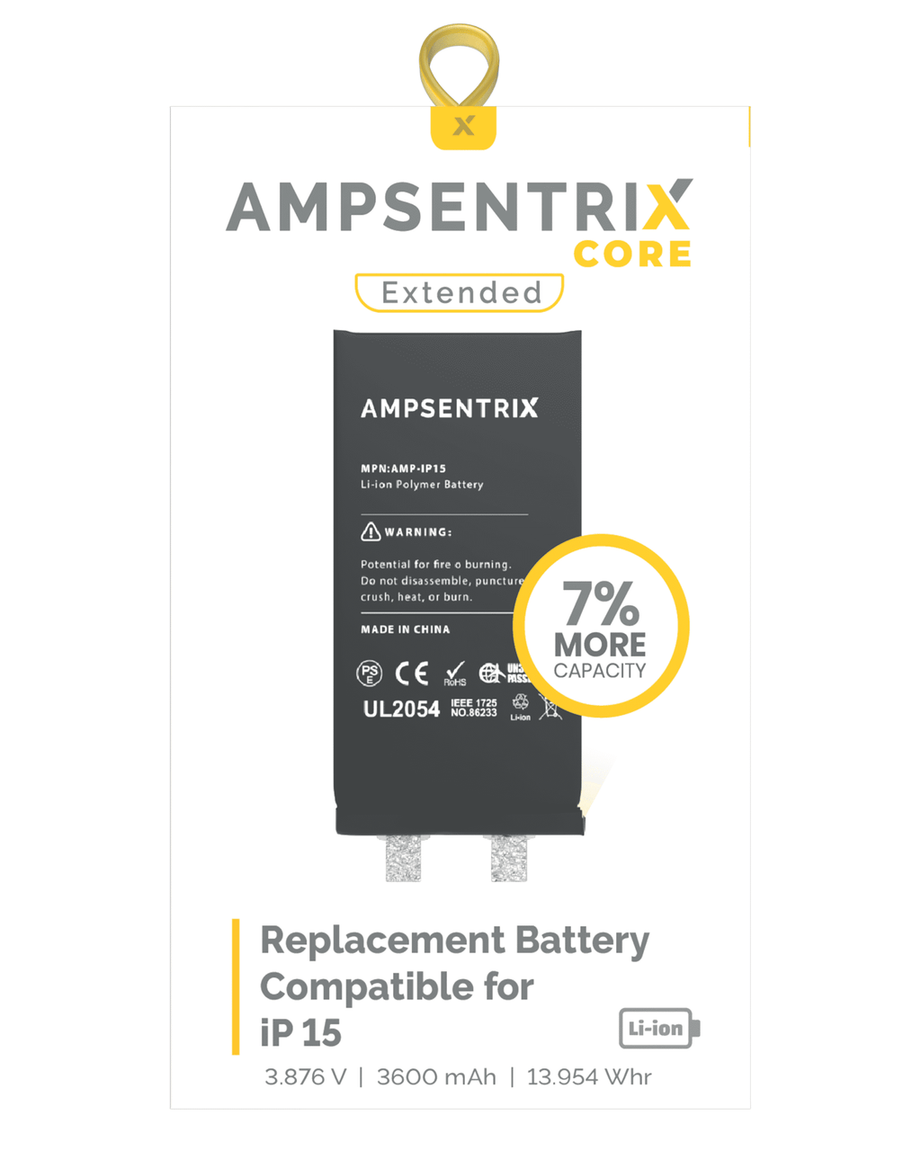 Replacement battery for iPhone 15 (spot soldering required) – Core Extended