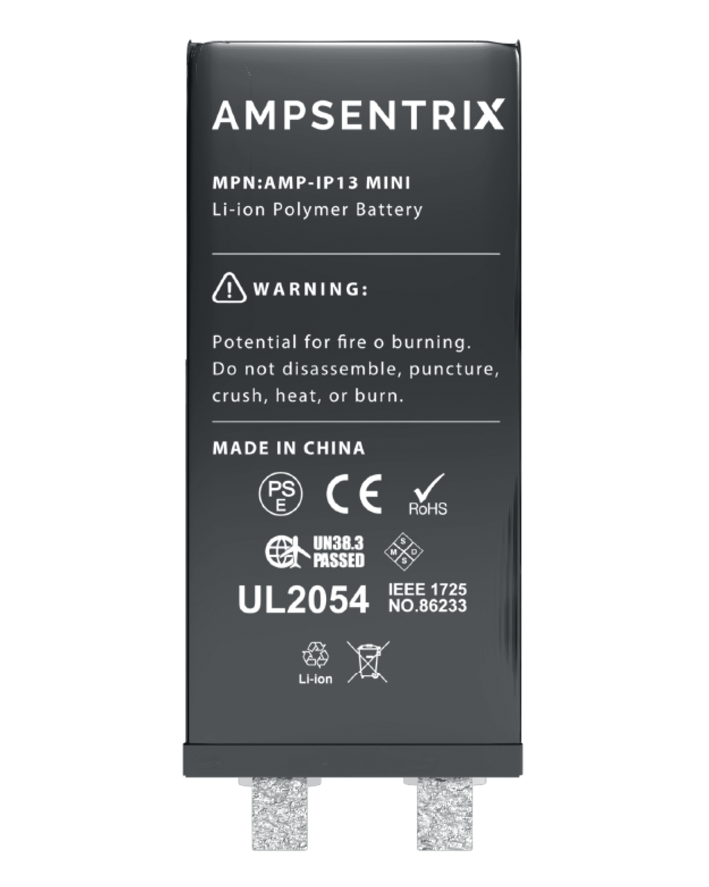 Replacement battery for iPhone 13 Mini (spot welding required) (AmpSentrix Core Extended)