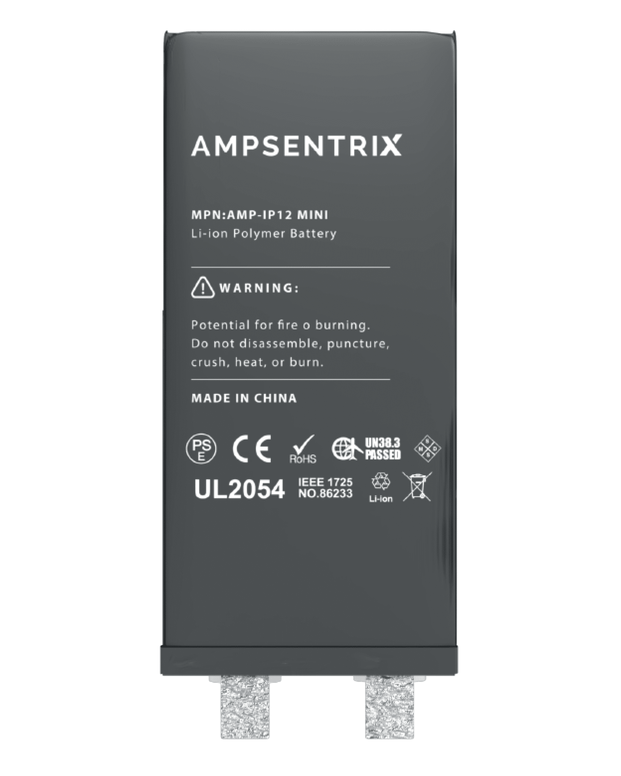 Hochkapazitäts-Akkukern iPhone 12 Mini Punktschweißen nötig AmpSentrix Core