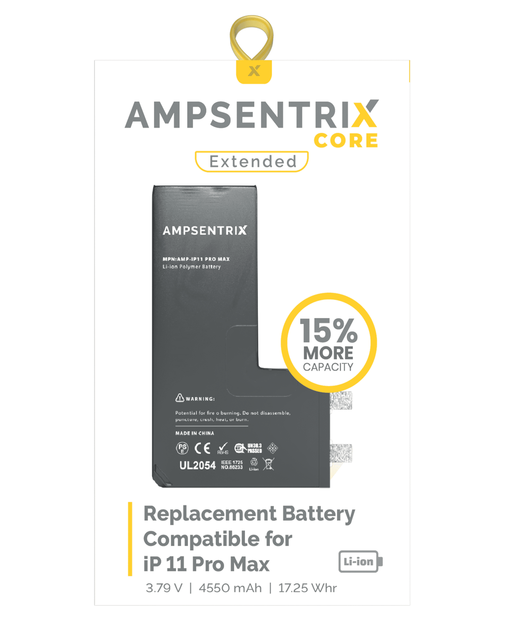 Replacement battery for iPhone 11 Pro Max (spot soldering required)
