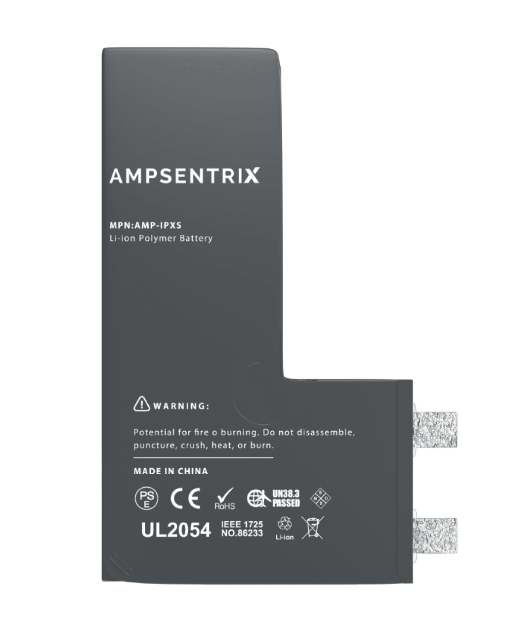 iPhone XS Ersatzbatterie, Punktschweißen erforderlich, AmpSentrix Core Extended