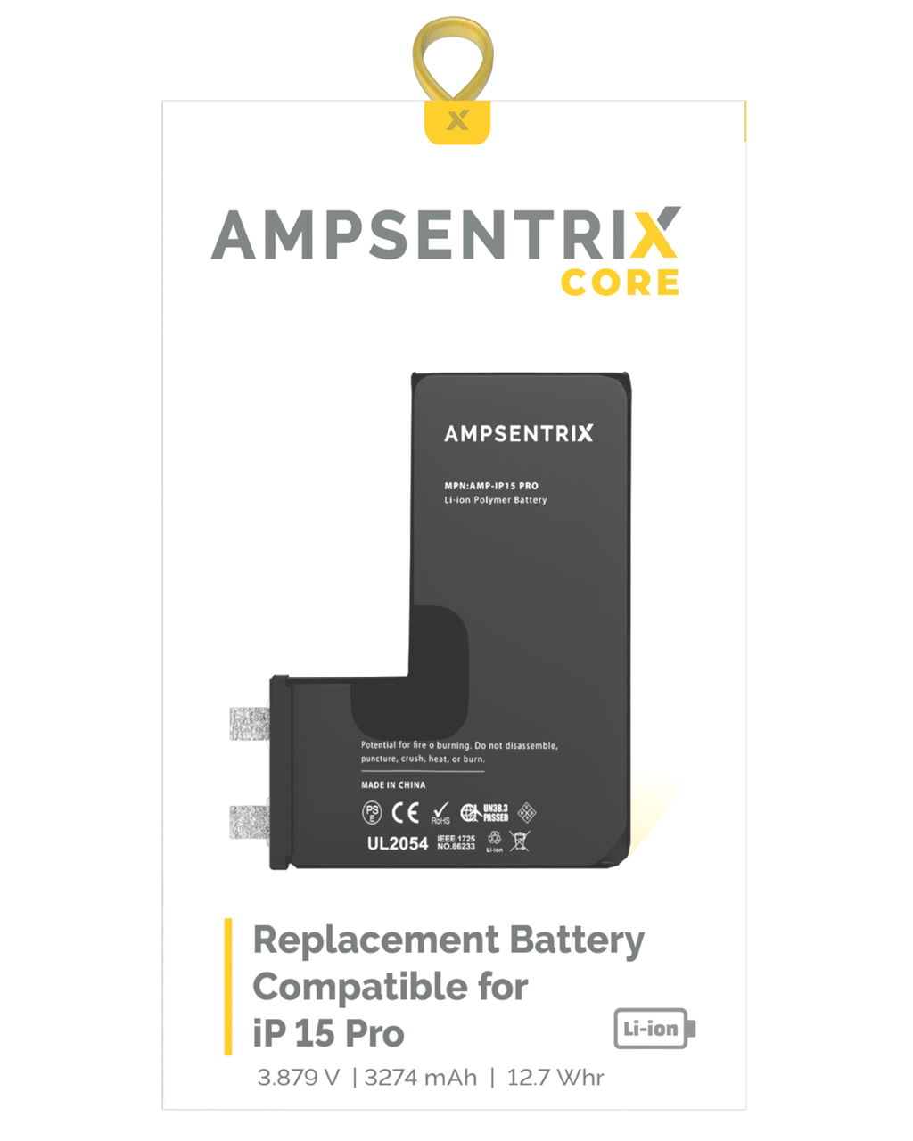 Replacement Battery Core for iPhone 15 Pro - Spot Welding Required