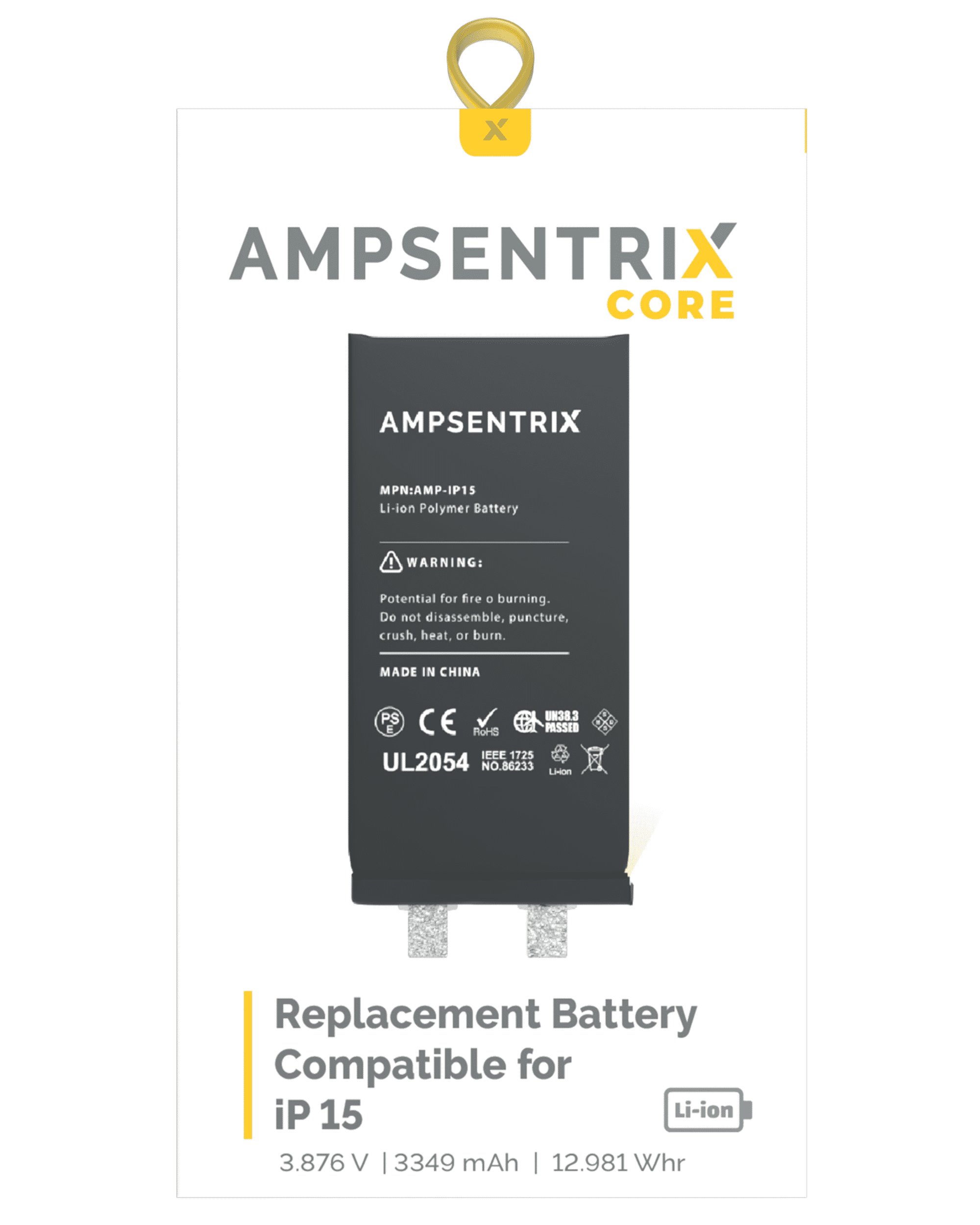 Ersatz-Batteriekern für iPhone 15 (Punktschweißen erforderlich) (Core)
