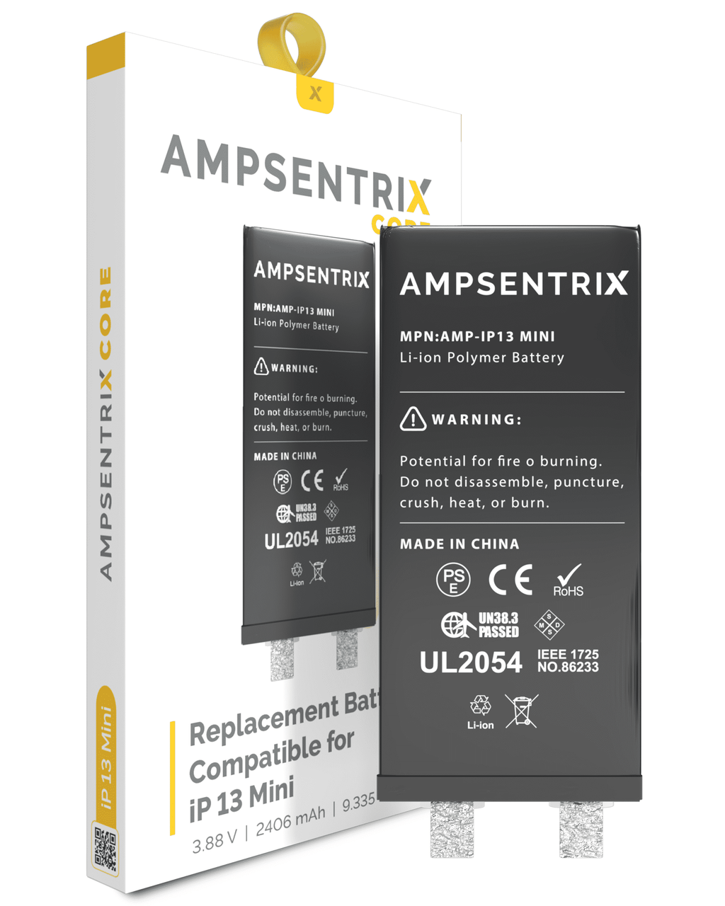 Ersatz-Batteriekern für iPhone 13 Mini (Spot Welding Required) AmpSentrix Core