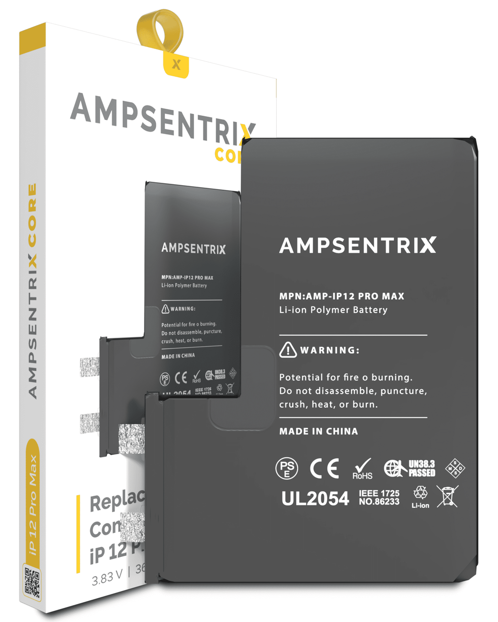 Replacement Battery Core for iPhone 12 Pro Max (Spot Welding Required) - AmpSentrix Core