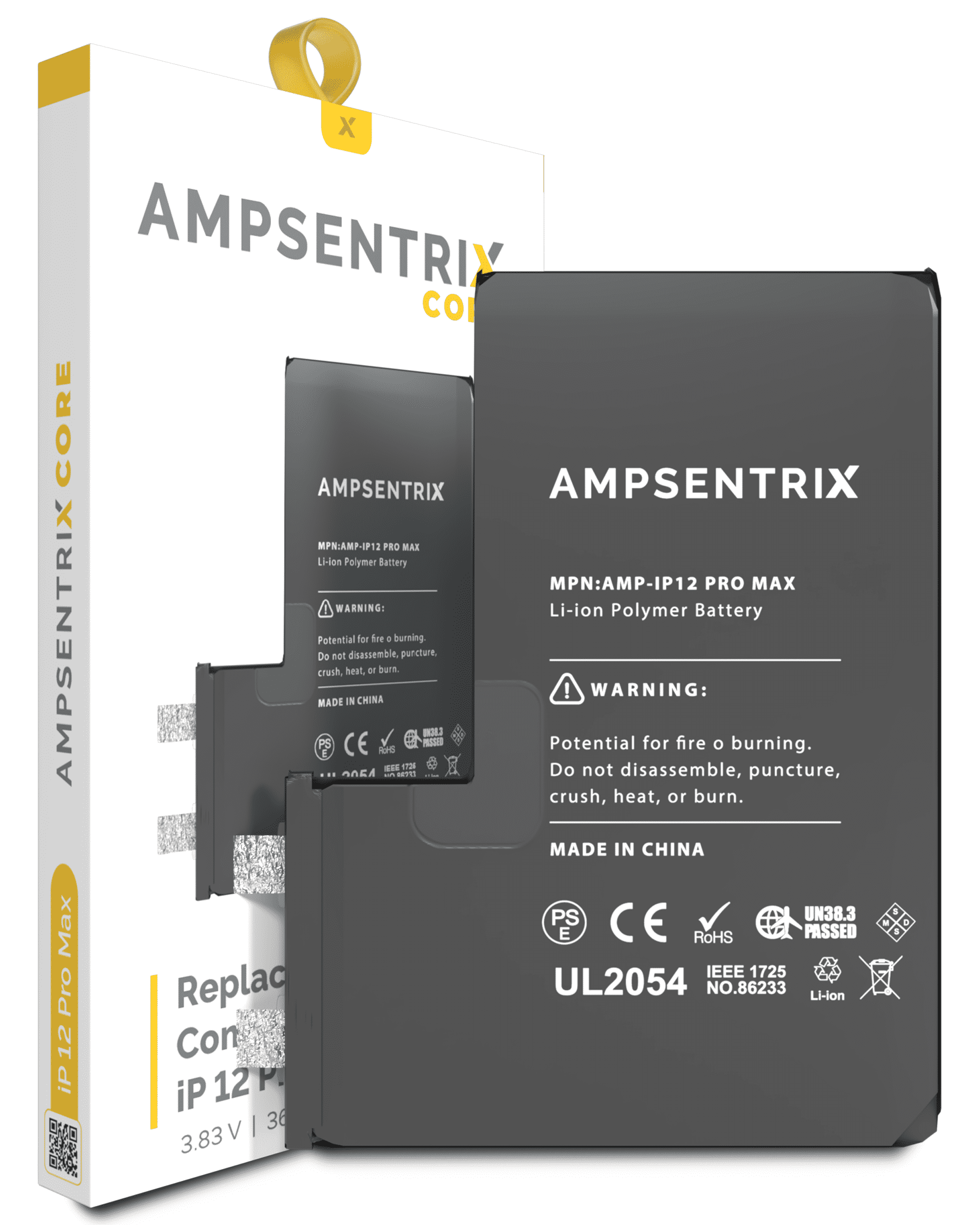 Replacement Battery Core for iPhone 12 Pro Max (Spot Welding Required) - AmpSentrix Core