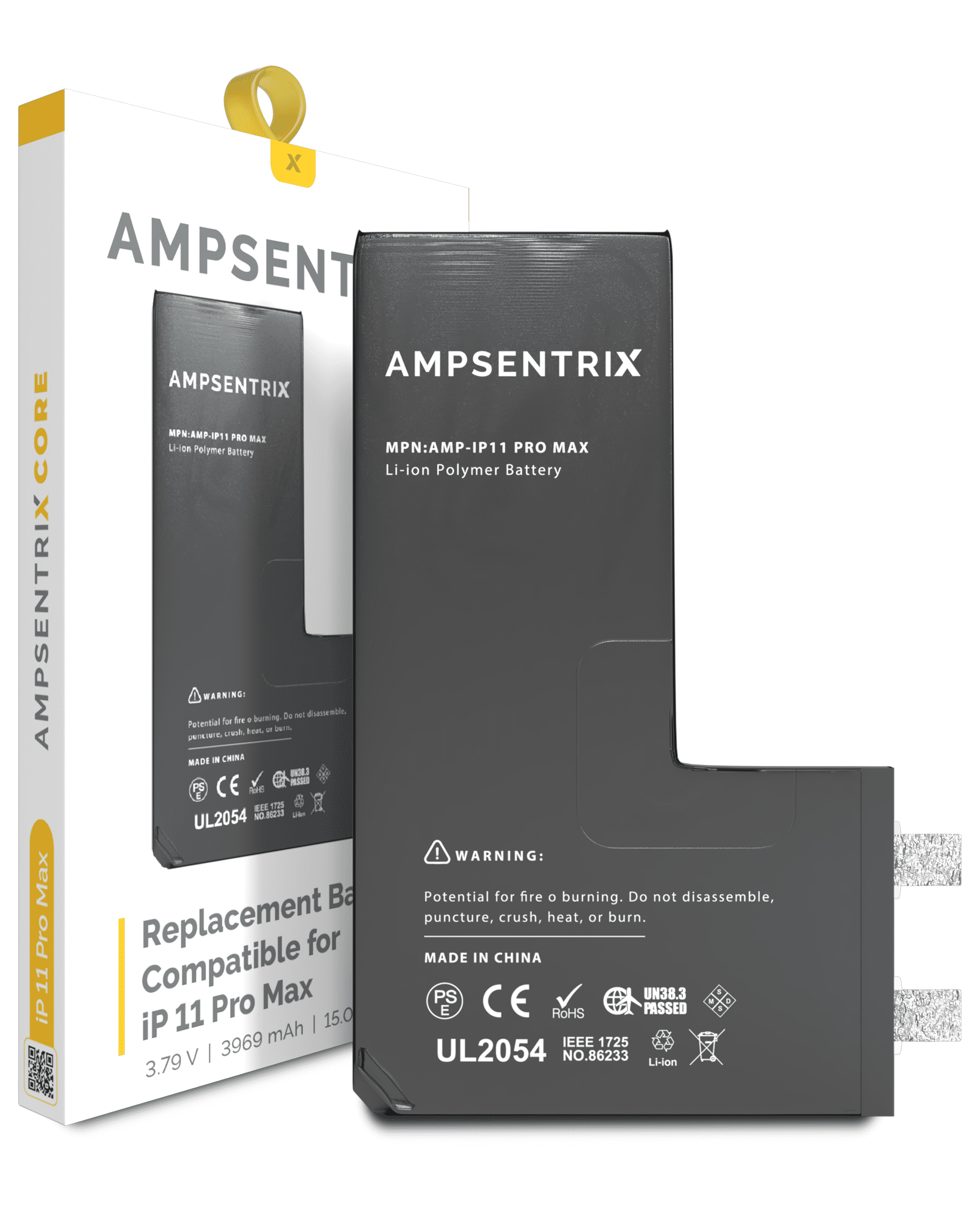 Replacement Battery Core for iPhone 11 Pro Max (Spot Welding Required) (Ampsentrix Core)