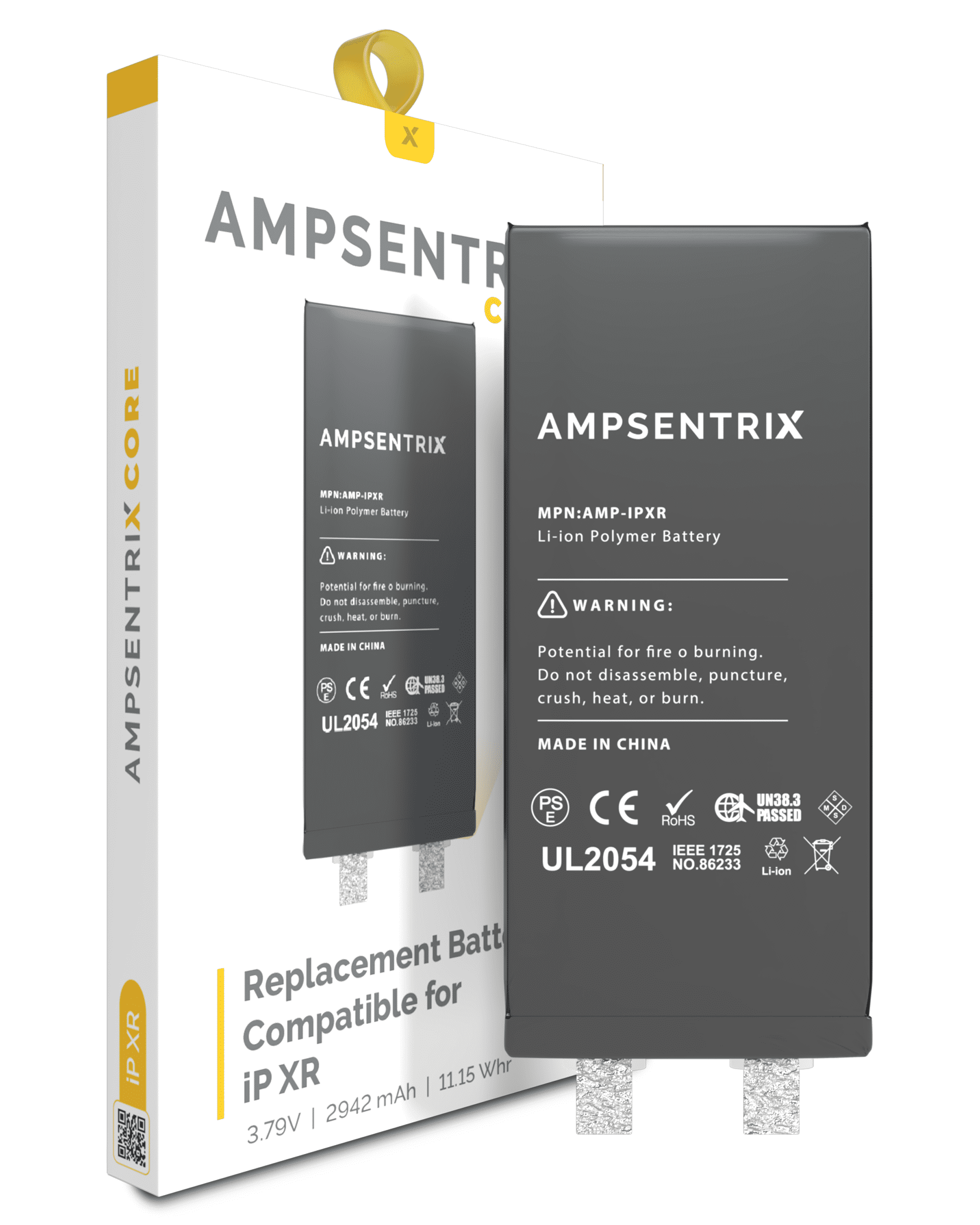 Ersatzbatteriekern für iPhone XR (Spot-Welding erforderlich) – AmpSentrix Core