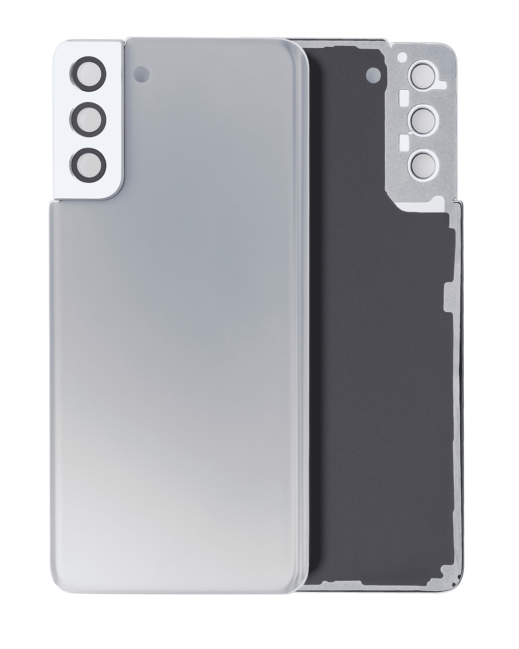 Backcover mit Kameralinse für Samsung Galaxy S21 Plus (Kein Logo) (Aftermarket Plus) (Phantom Silver)