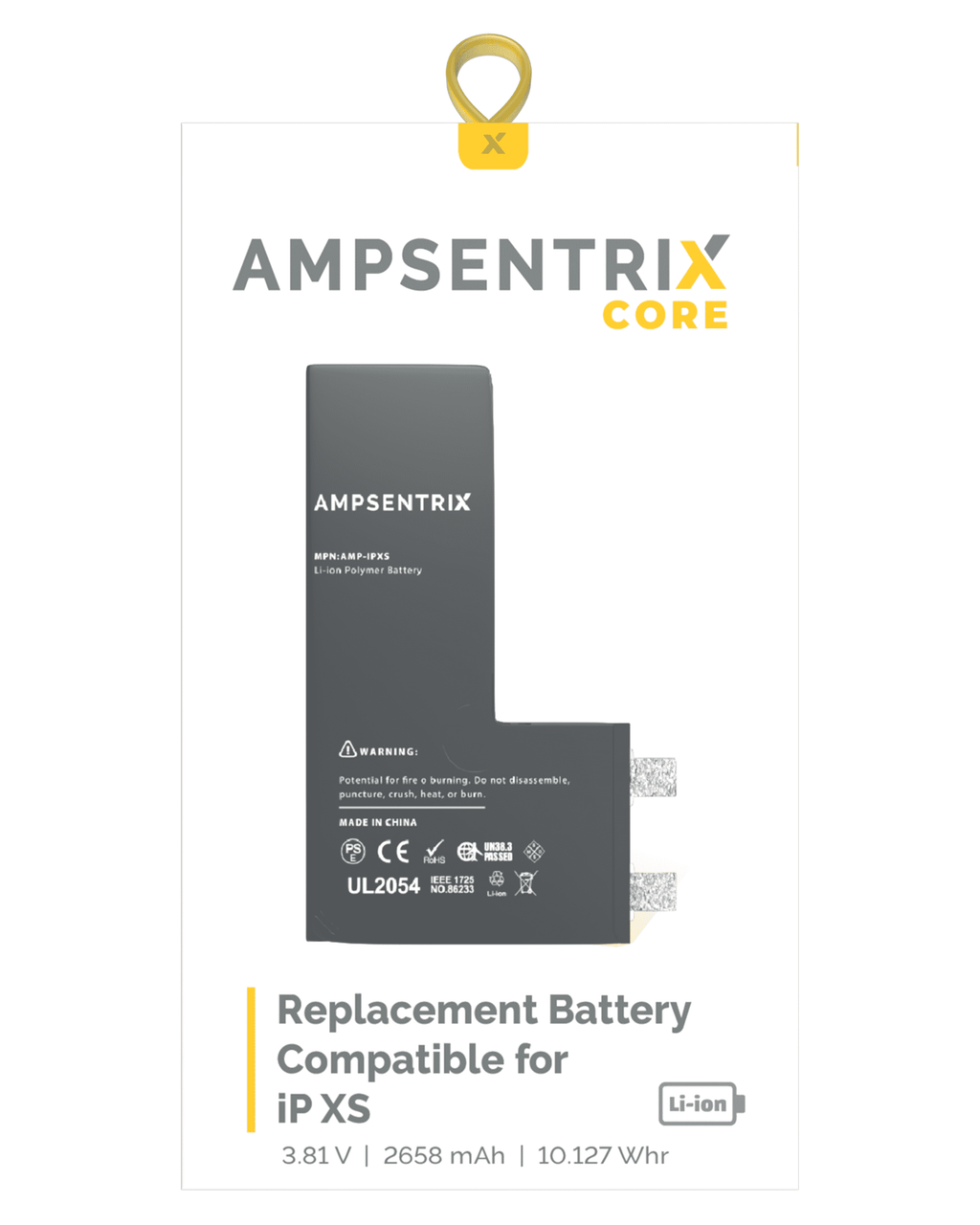 iPhone XS Batteriekern, Punktschweißen erforderlich, Ampsentrix Core