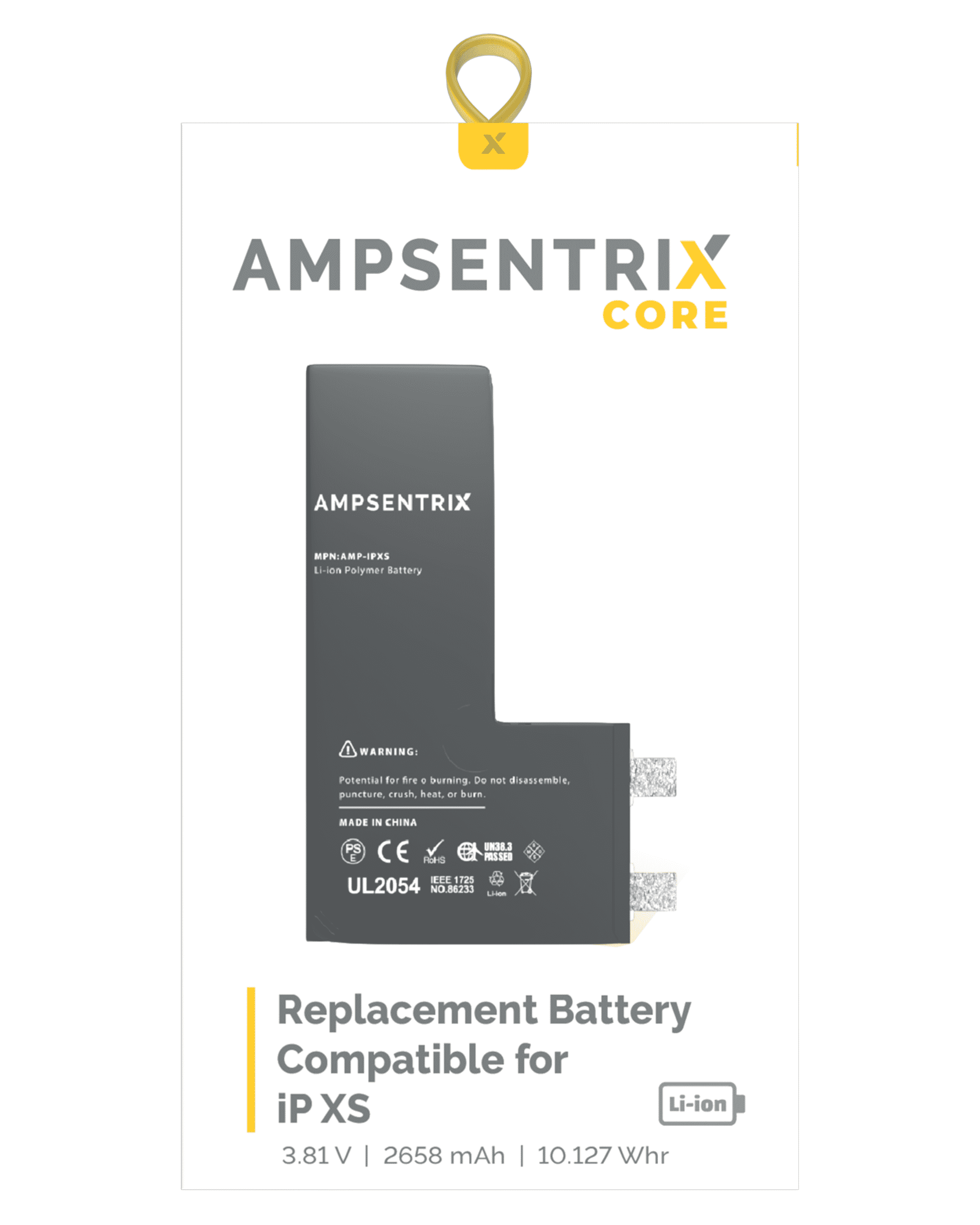 iPhone XS Batteriekern, Punktschweißen erforderlich, Ampsentrix Core