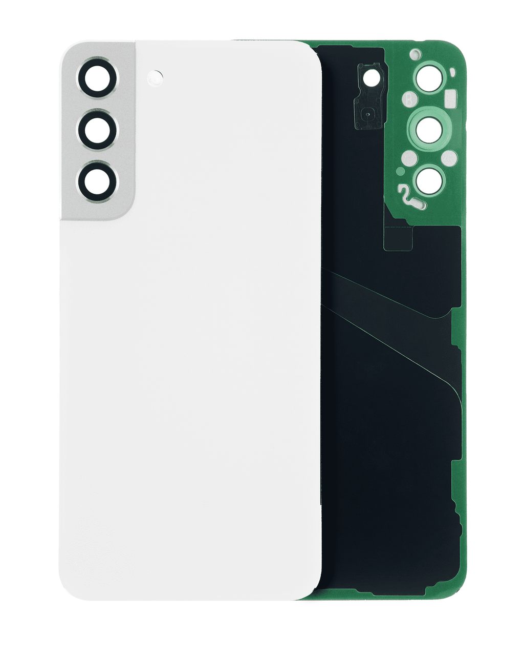 Backcover mit Kameralinse f. Galaxy S22+ Weiß Ohne Logo Aftermarket Plus