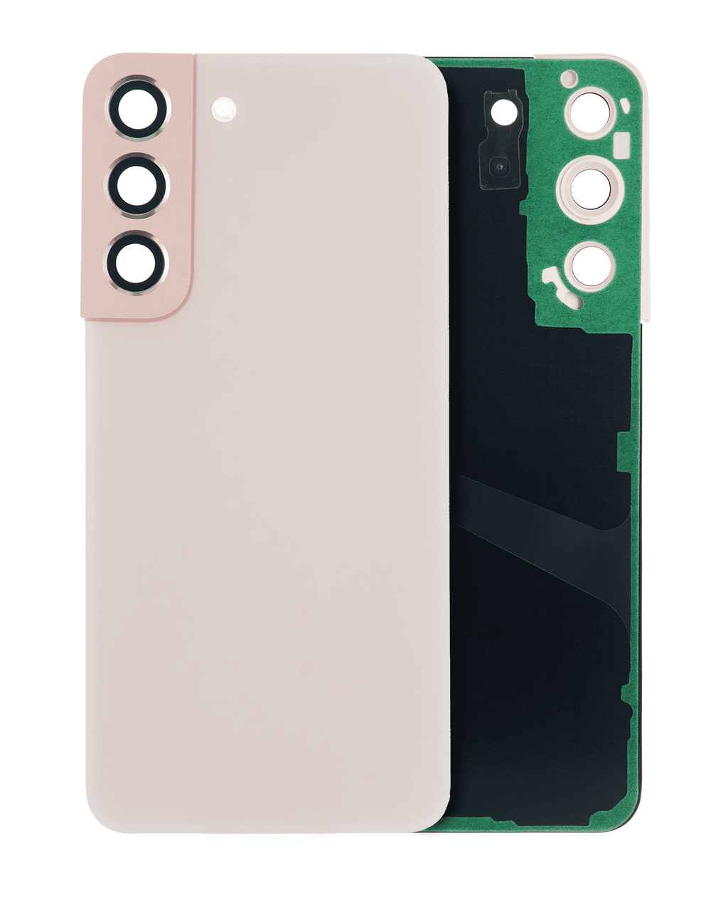 Back Cover with Camera Lens for Samsung Galaxy S22 5G without Logo Aftermarket Plus Pink Gold