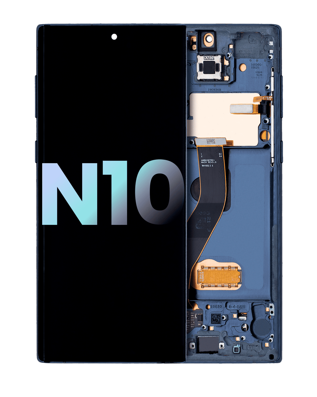 OLED Display with Frame for Samsung Galaxy Note 10 (Service Pack) (Aura Glow / Silver)