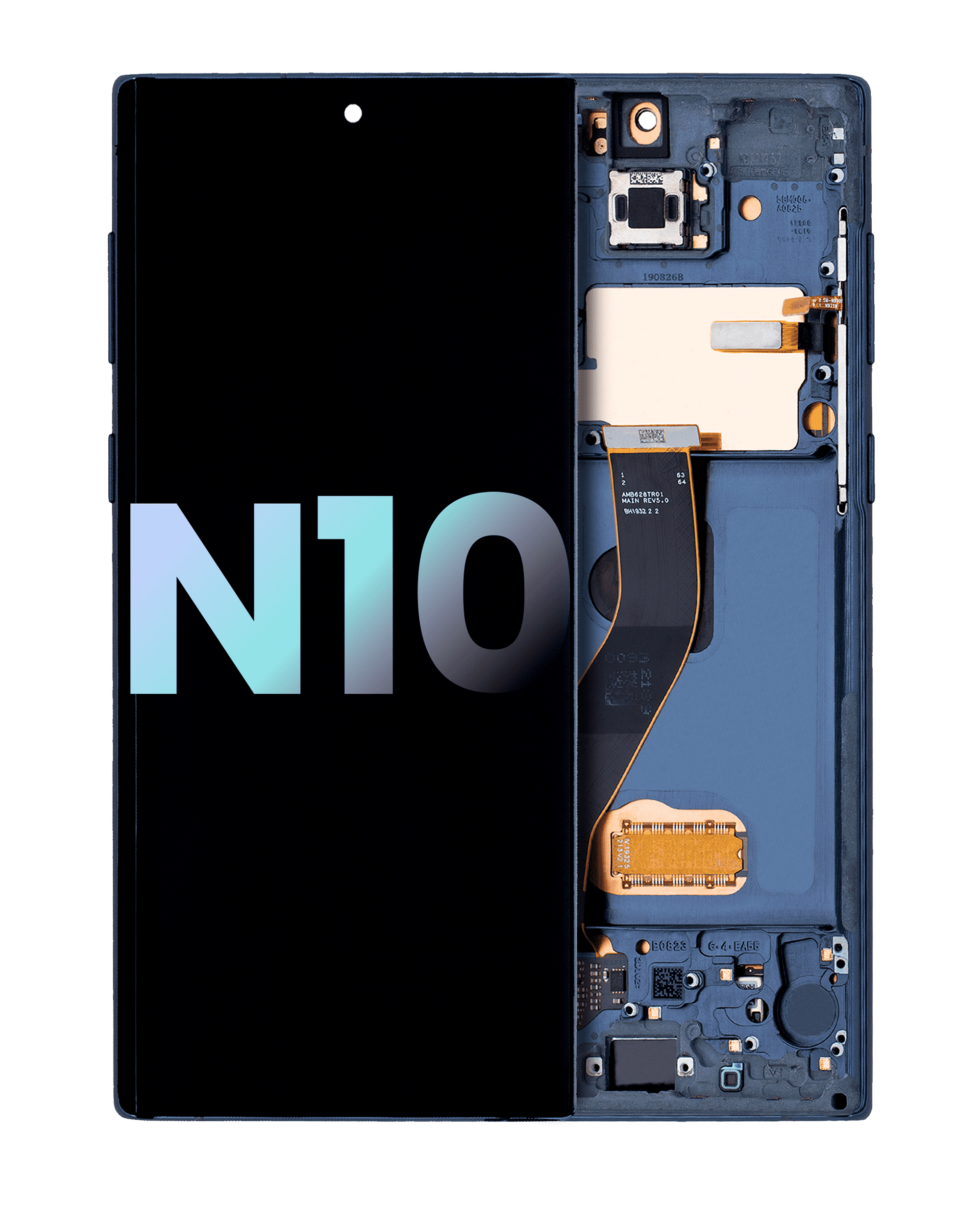 OLED Display with Frame for Samsung Galaxy Note 10 (Service Pack) (Aura Glow / Silver)