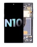 OLED-Display mit Rahmen für Samsung Galaxy Note 10 (Service Pack) (Aura Black)