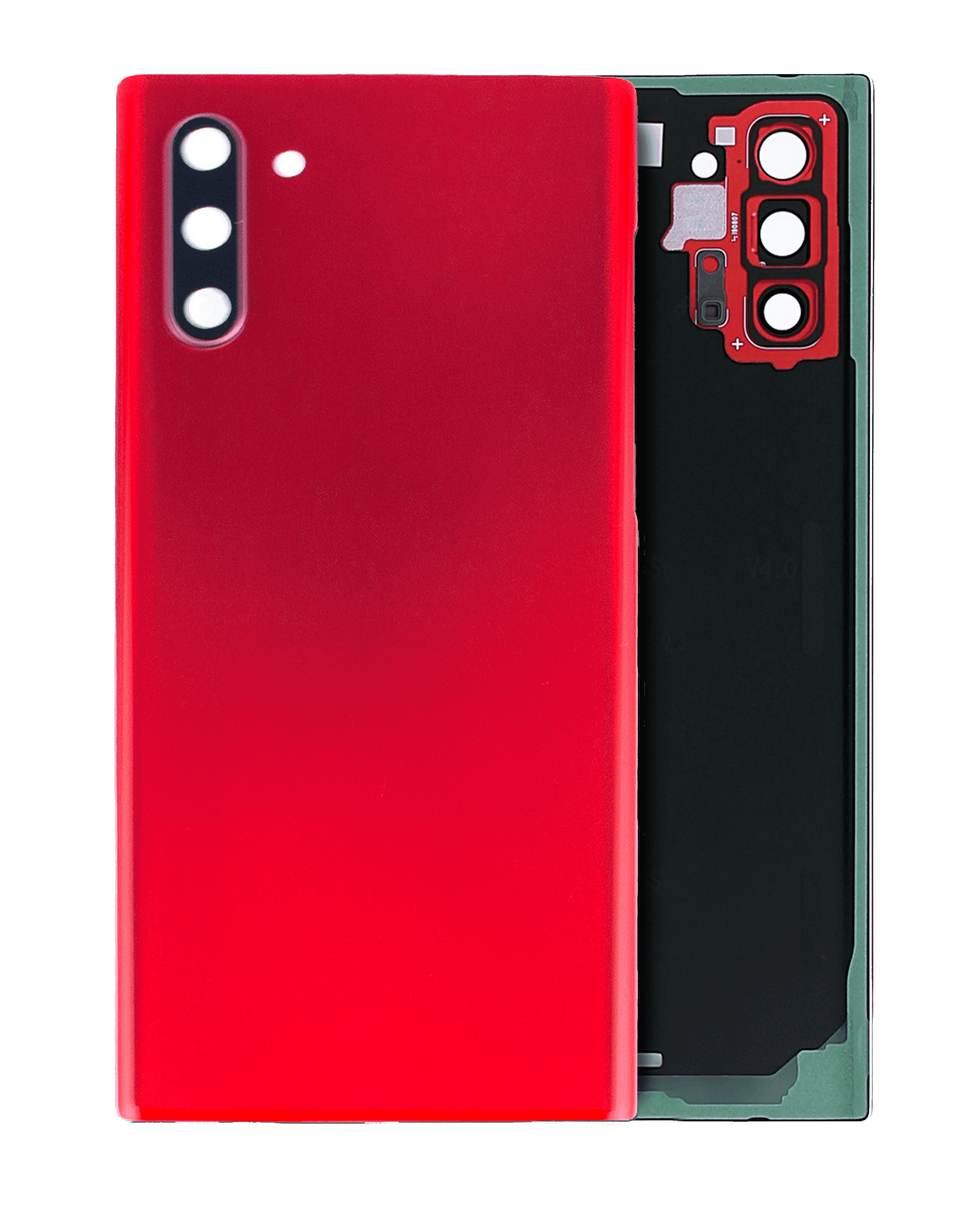Backcover m. Kameralinse Samsung Galaxy Note 10 Aura Red Aftermarket+ ohne Logo