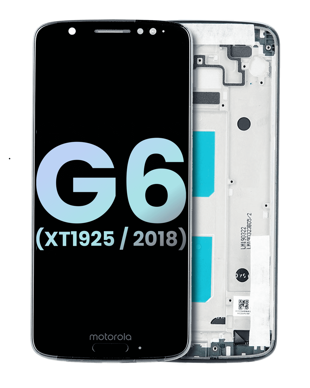 LCD Display with Frame for Motorola Moto G6 (XT1925 / 2018) (Original OEM) (Deep Indigo)