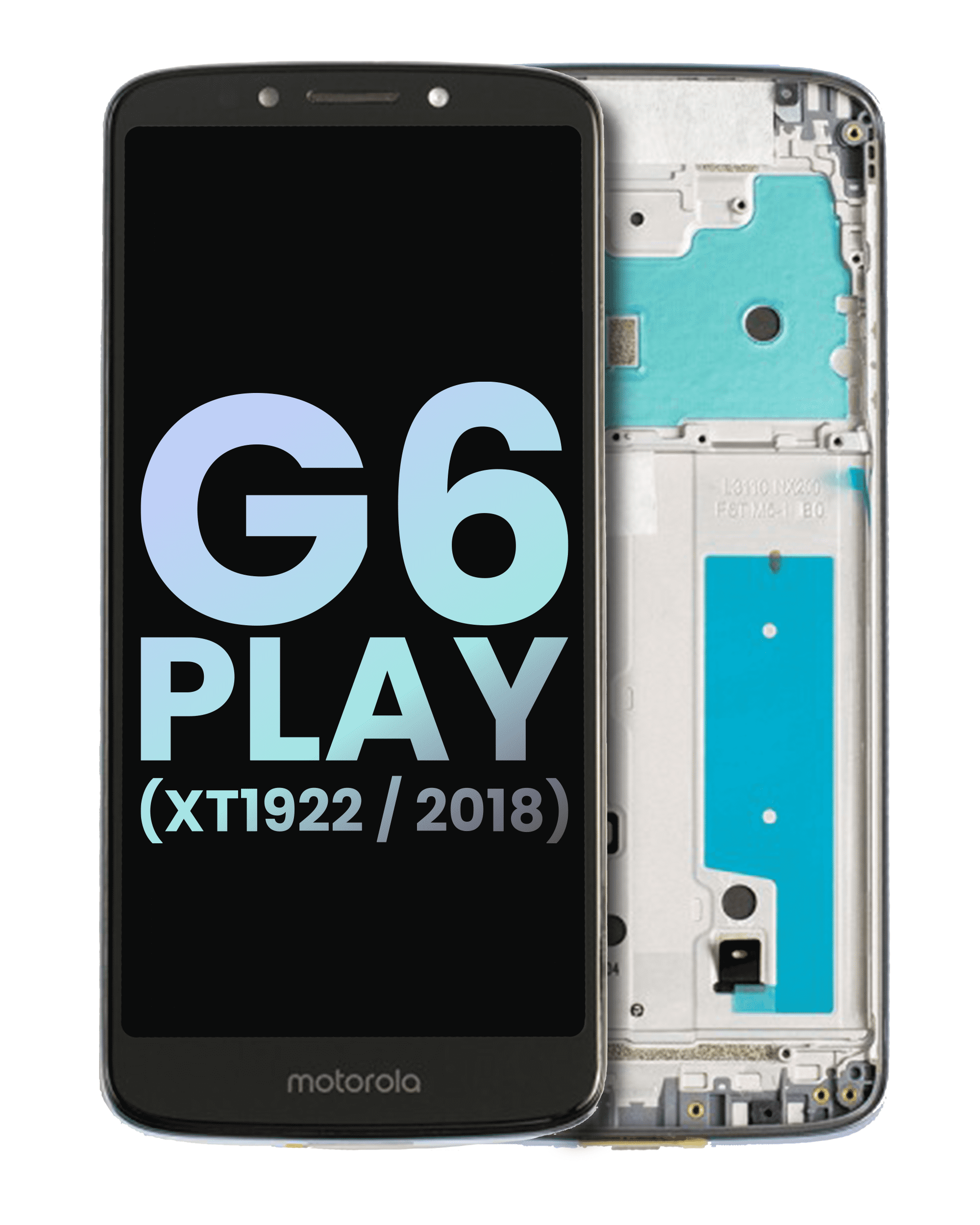 LCD Display with Frame for Motorola Moto G6 Play (XT1922 / 2018) (Original OEM) (Gray)