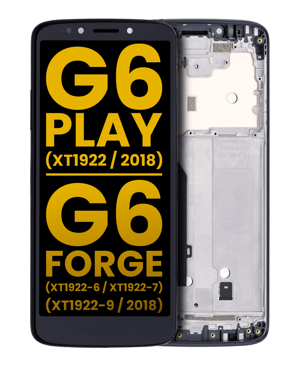 LCD Display with Frame for Motorola Moto G6 Play (XT1922 / 2018) / G6 Forge (XT1922-6 / XT1922-7 / XT1922-9 / 2018) (US Version) (Refurbished) (Black)