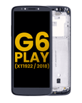 LCD-Komplettmontage mit Rahmen für Motorola Moto G6 Play, Schwarz (Refurbished)