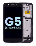 Motorola Moto G5 OEM LCD-Display mit Rahmen Schwarz