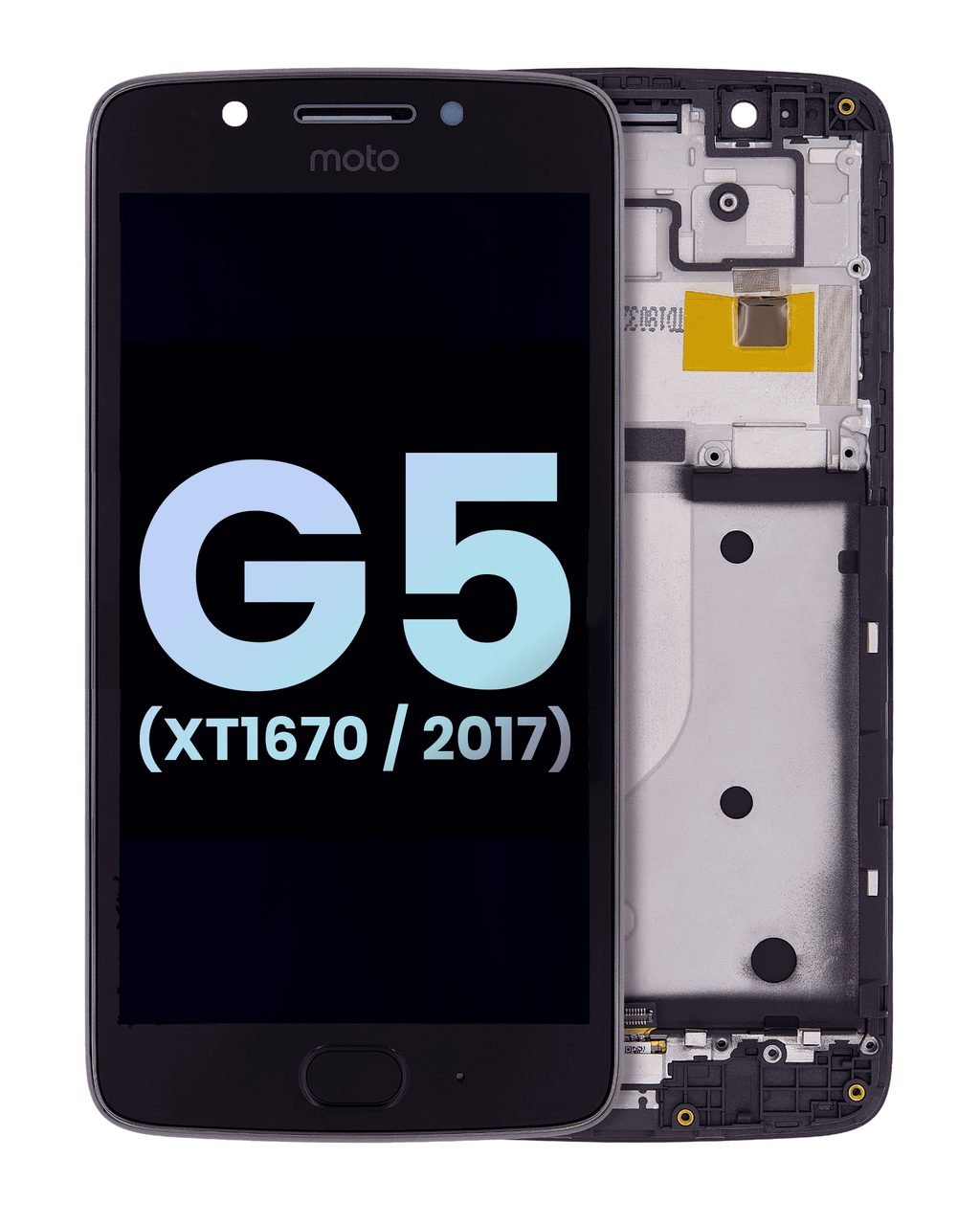 LCD Display with Frame for Motorola Moto G5 (XT1670 / 2017) (Original OEM) (Black)