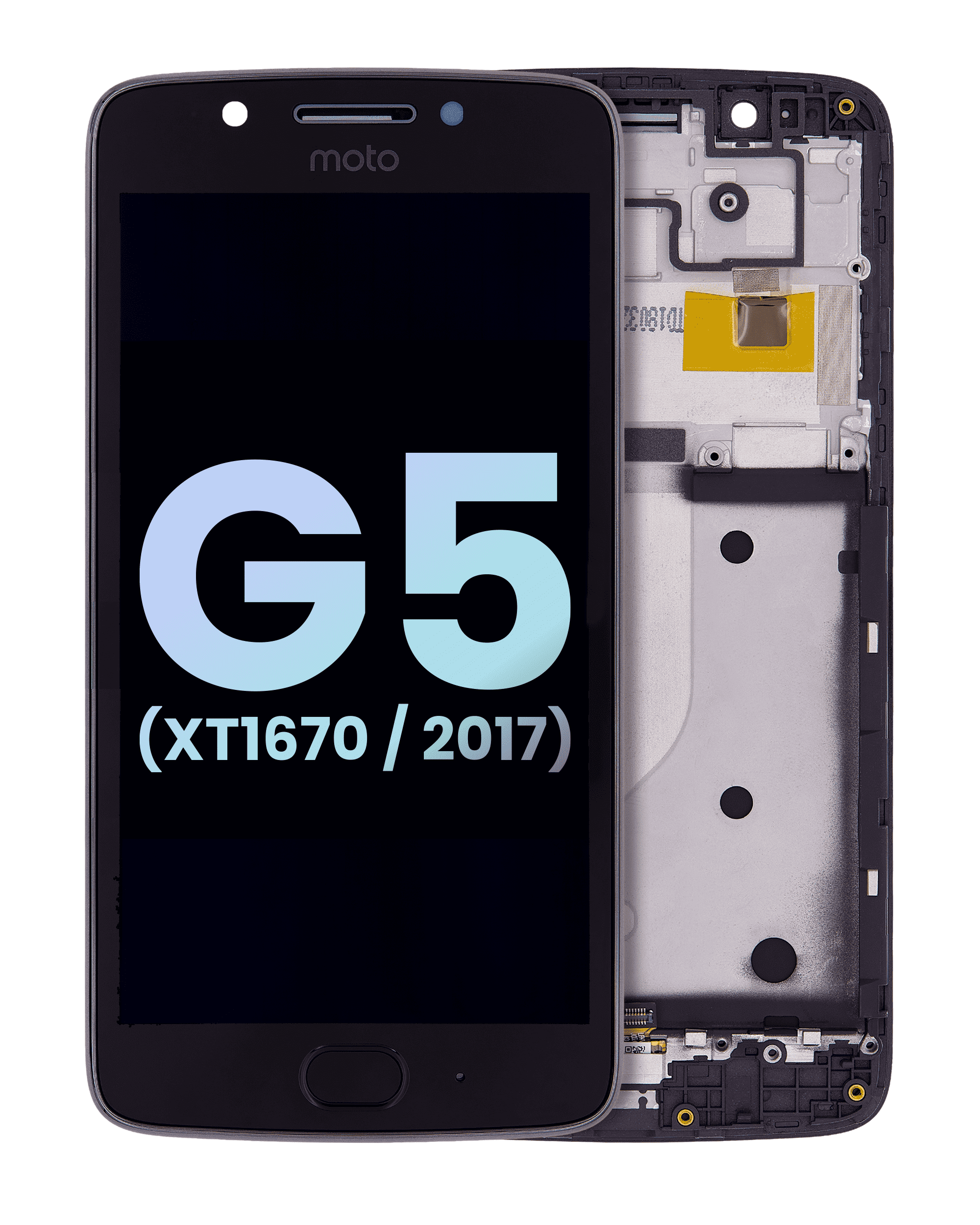 LCD Display with Frame for Motorola Moto G5 (XT1670 / 2017) (Original OEM) (Black)