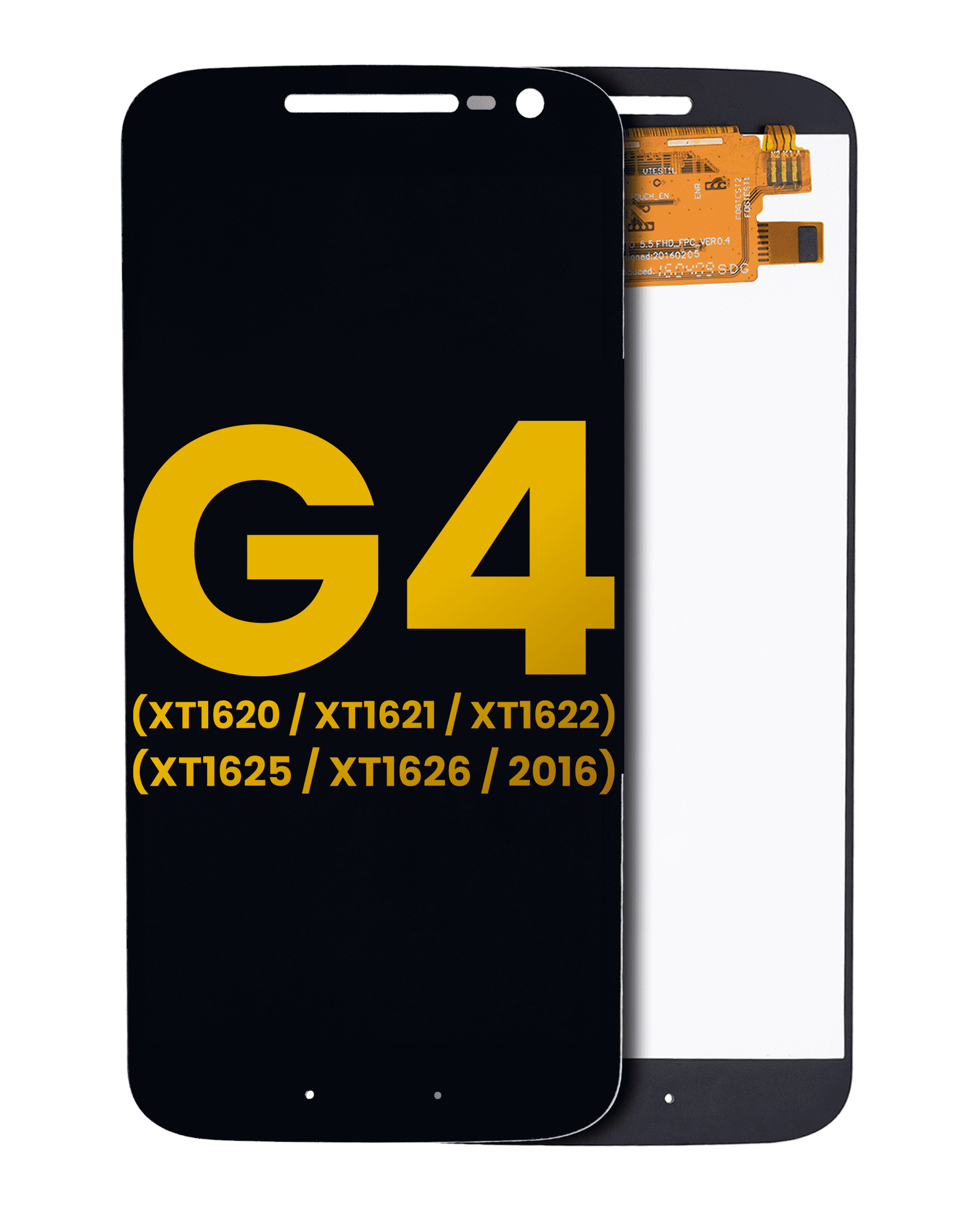 Frameless LCD Display for Motorola Moto G4 (XT1620/XT1621/XT1622/XT1625/XT1626/2016) (Refurbished) (Black)