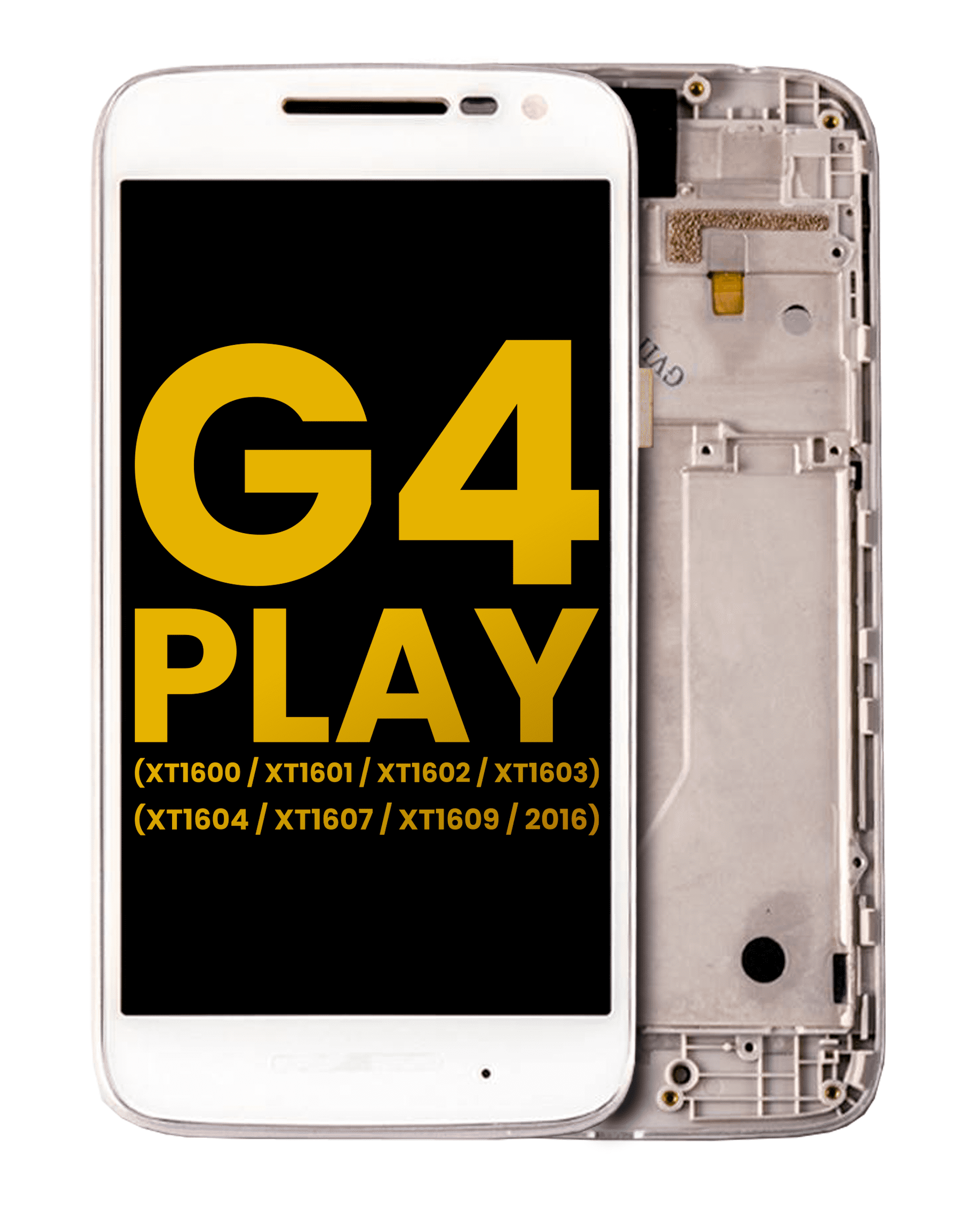 LCD-Display mit Rahmen für Motorola Moto G4 Play (Generalüberholt) Weiß