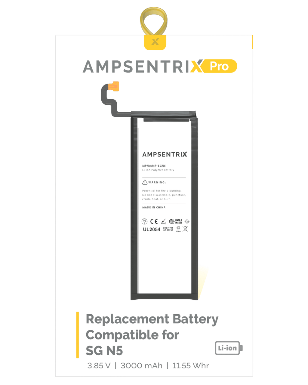 Ersatzakku für Samsung Galaxy Note 5 (AmpSentrix Pro)
