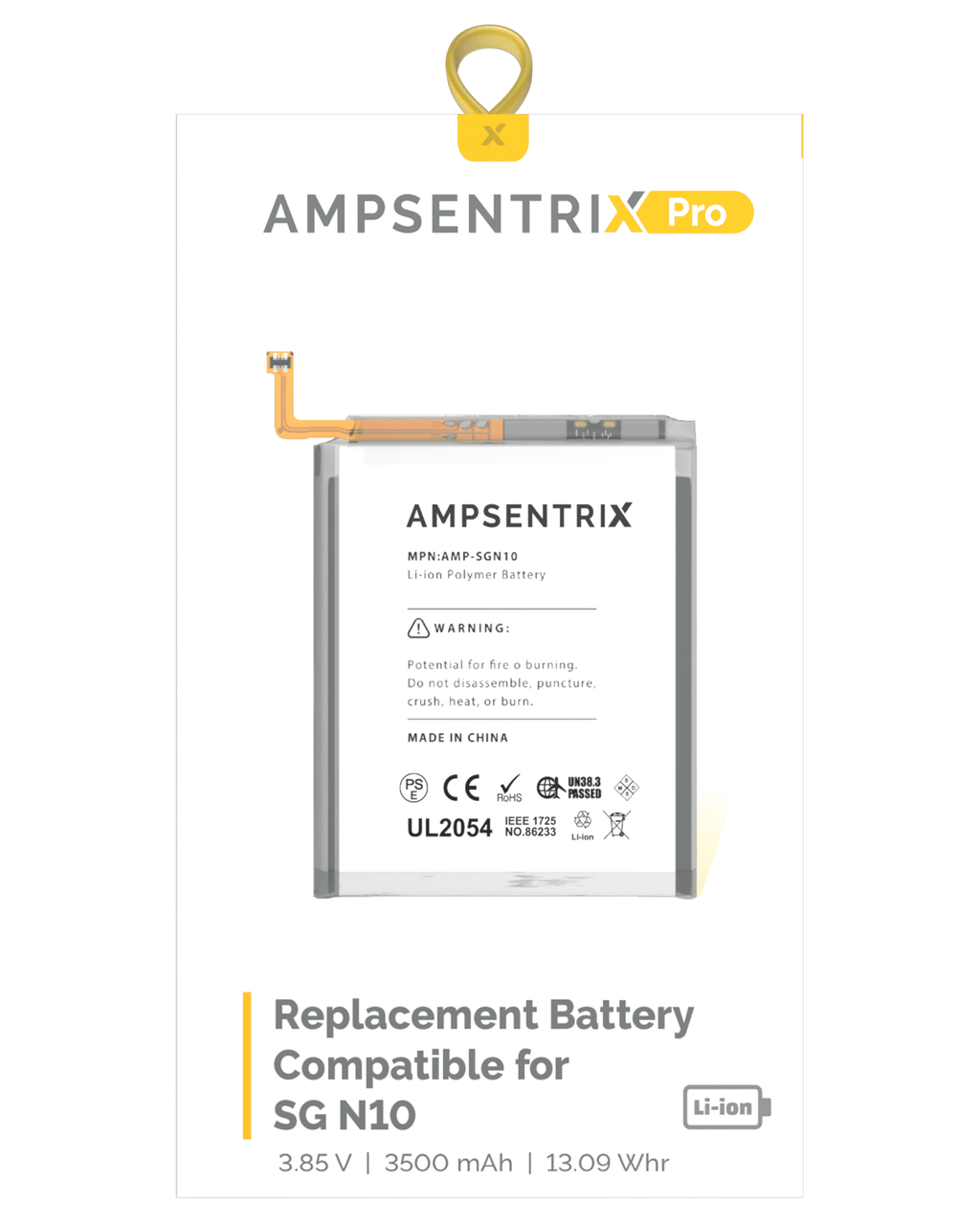 Replacement Battery for Samsung Galaxy Note 10 (AmpSentrix Pro)