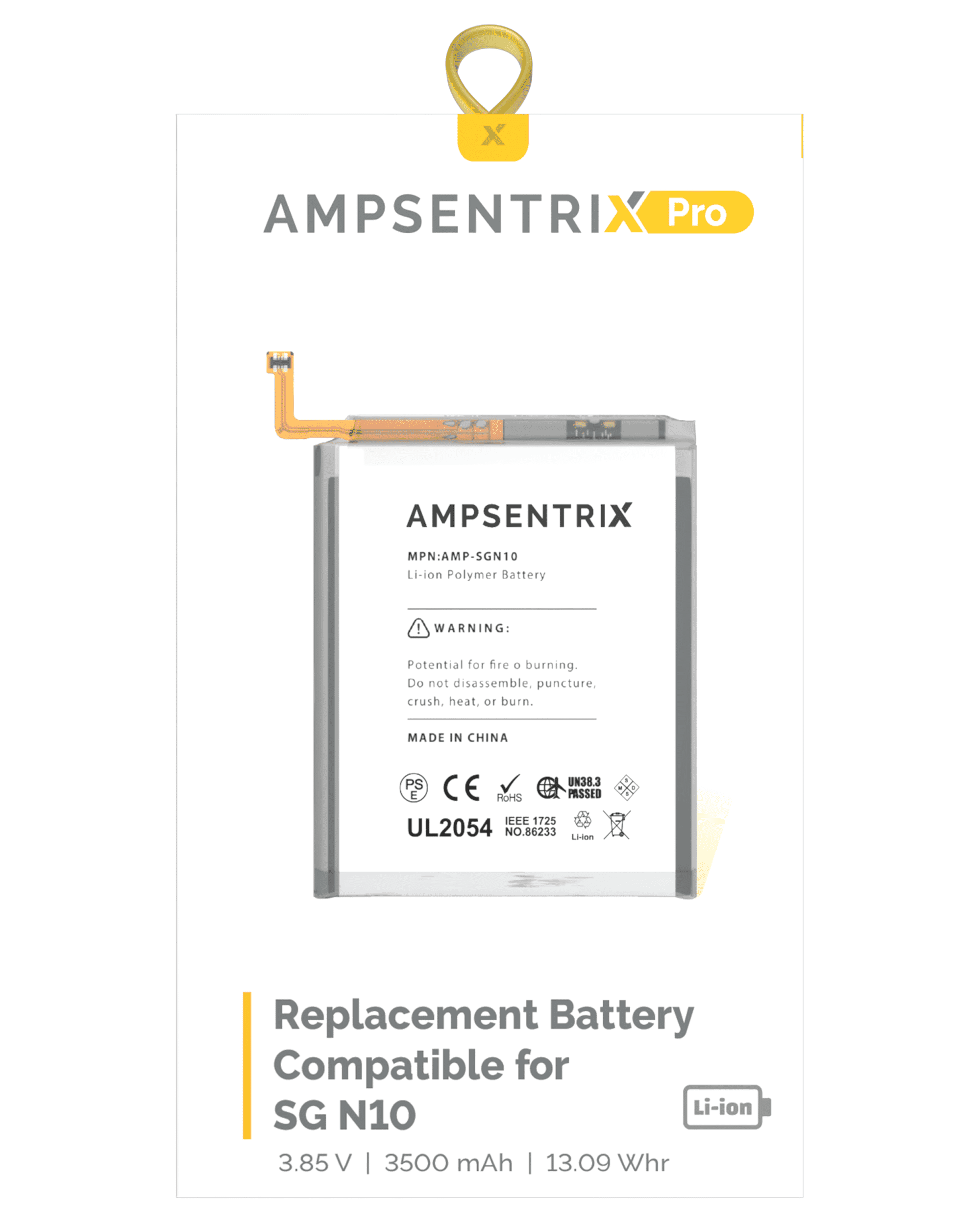 Replacement Battery for Samsung Galaxy Note 10 (AmpSentrix Pro)