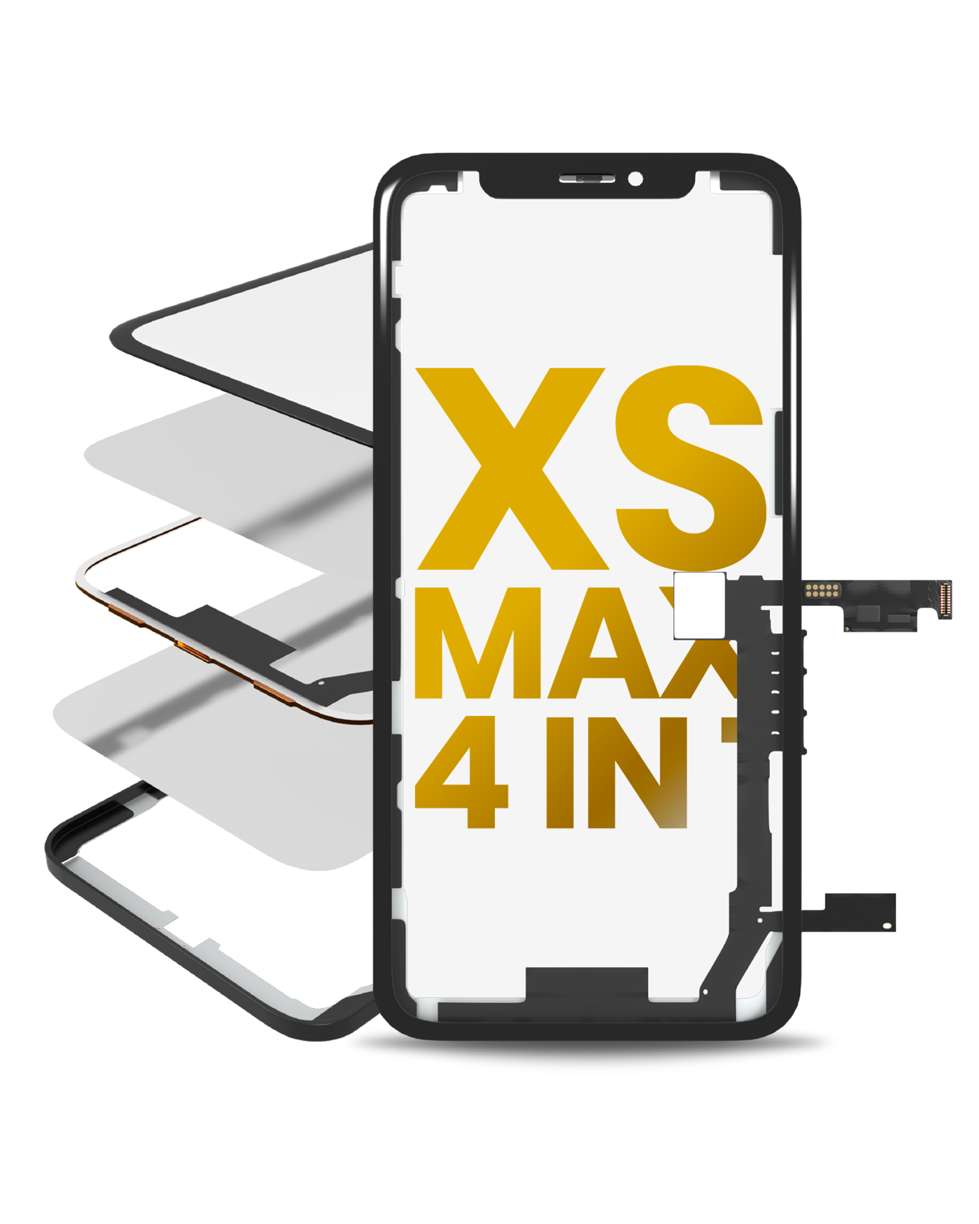 4-in-1 Flex mit Rahmen OCA Master für iPhone XS Max