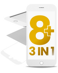 3-in-1 Glass with OCA and Frame for iPhone 8 Plus (OCA Master) 2-Pack White