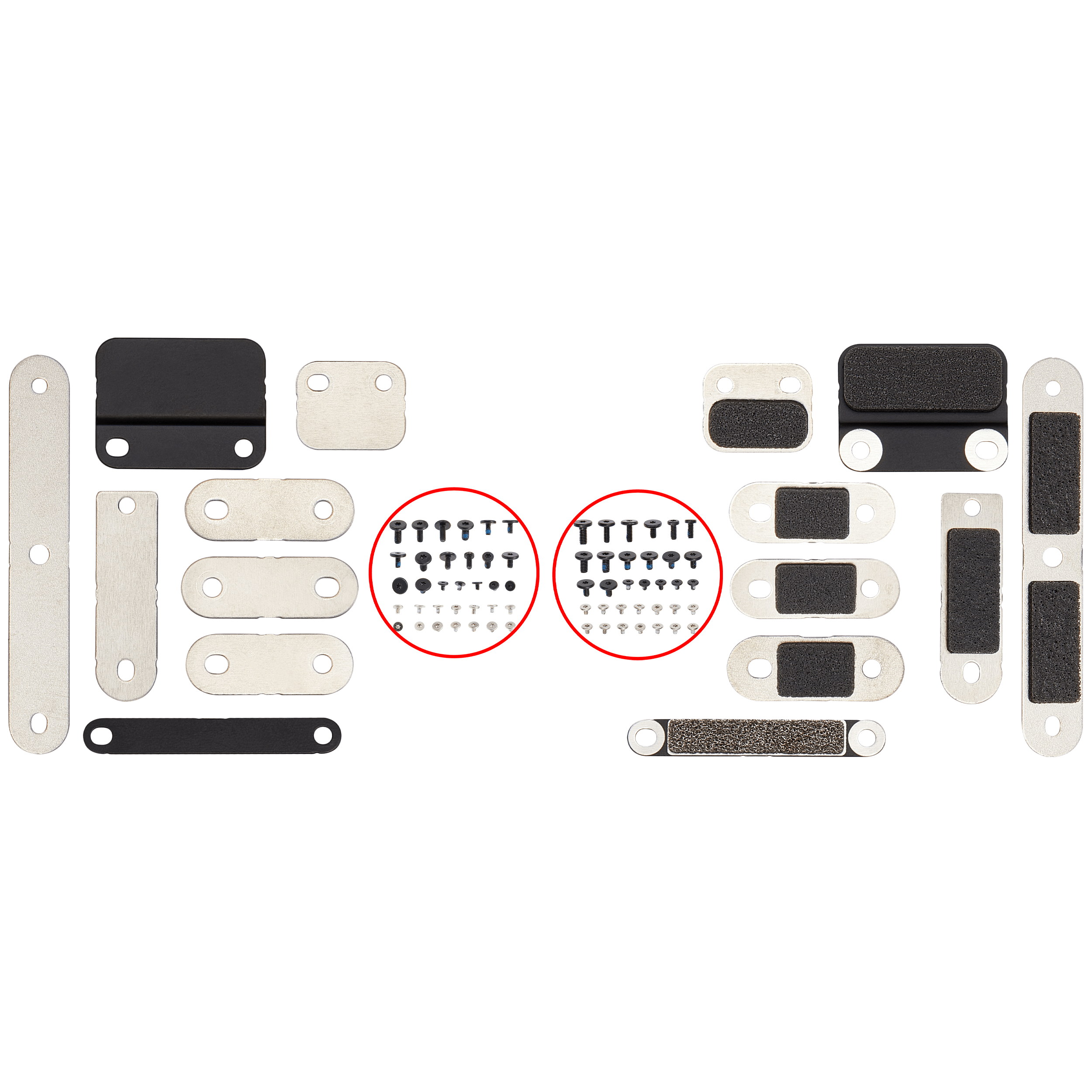 Complete set of small metal brackets and screws for MacBook Pro 14" (A2442 / Late 2021)