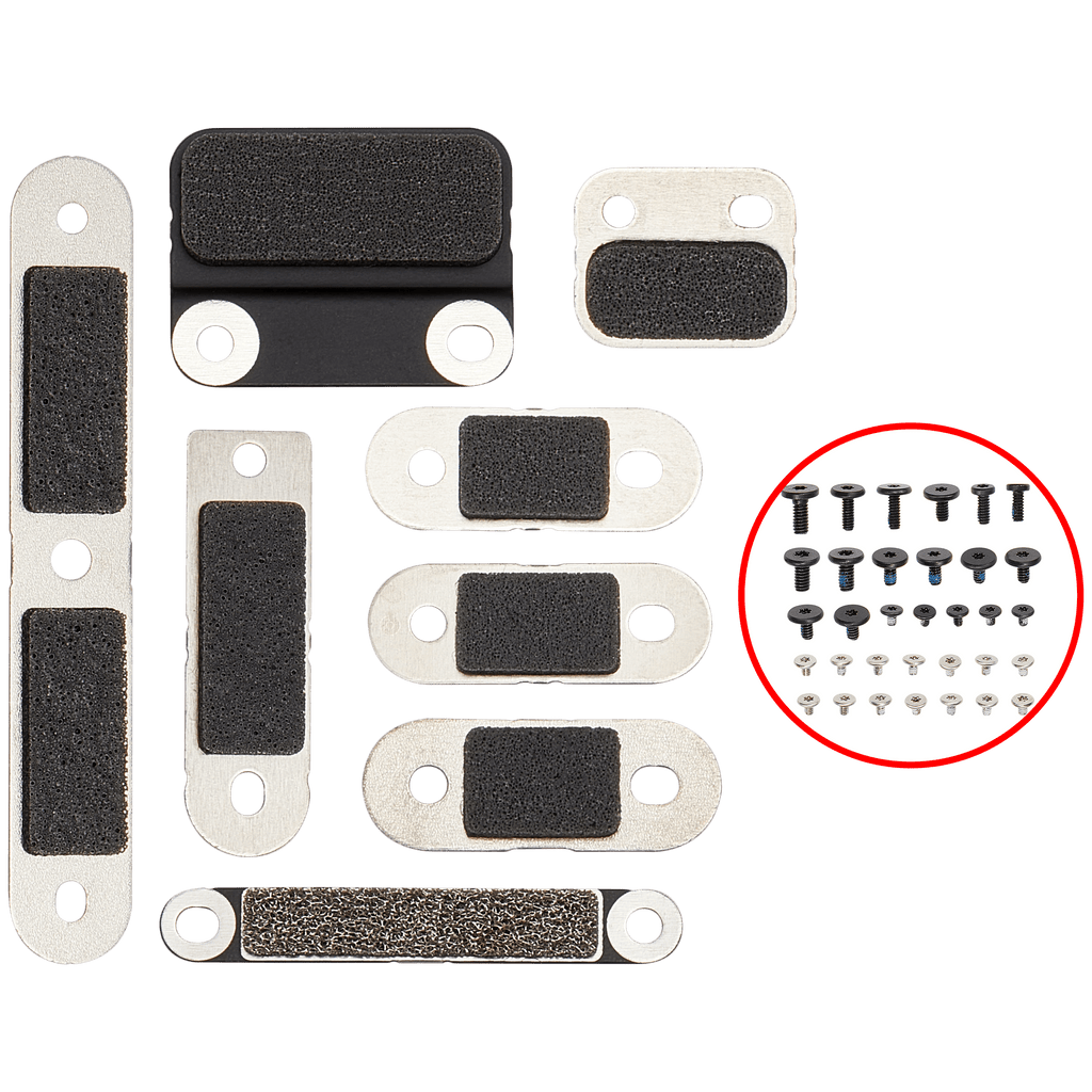 Complete set of small metal brackets and screws for MacBook Pro 14" (A2442 / Late 2021)